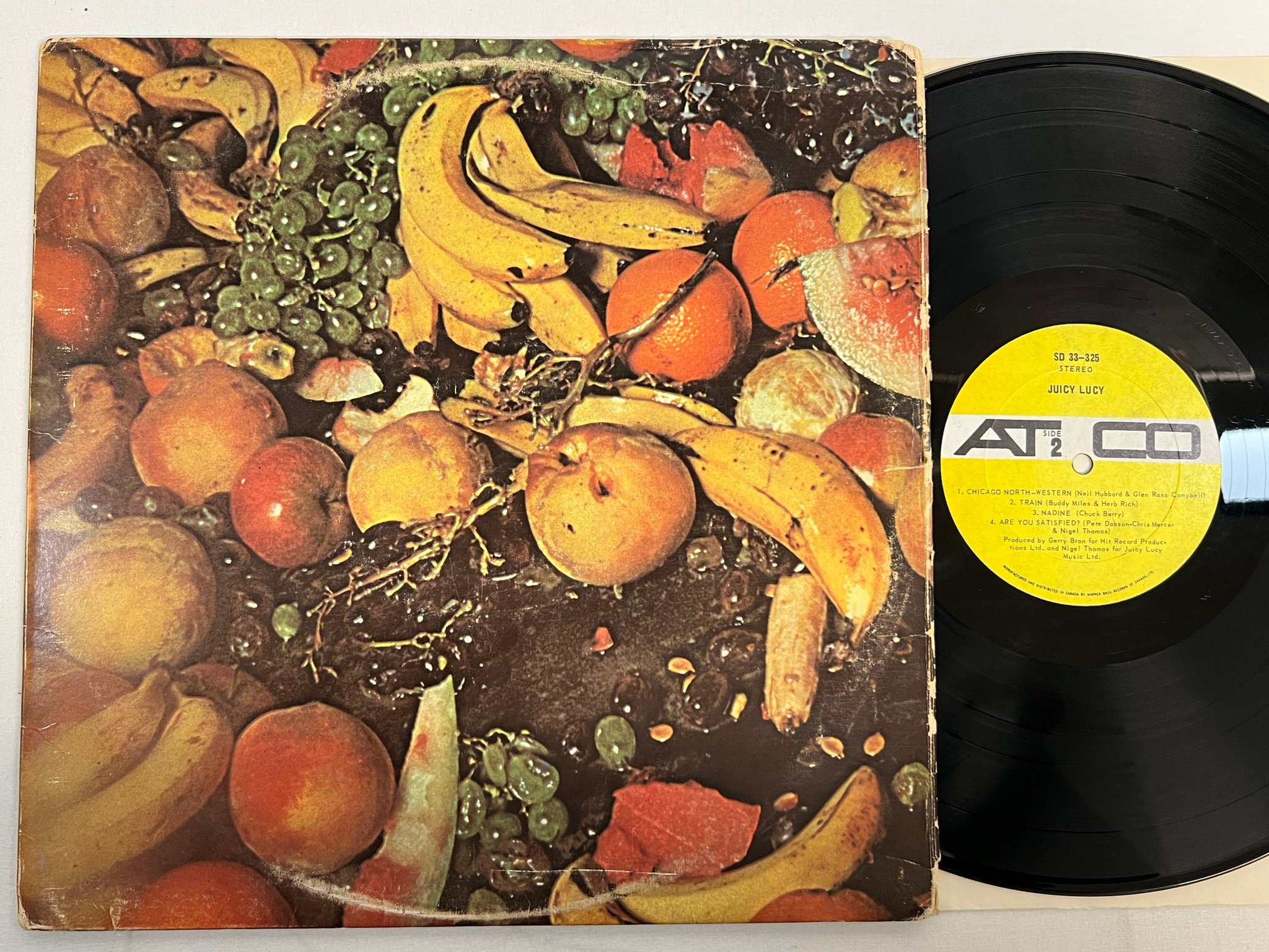 Omslagsbild för skivan JUICY LUCY s/t LP -70 Can ATCO SD 33-325