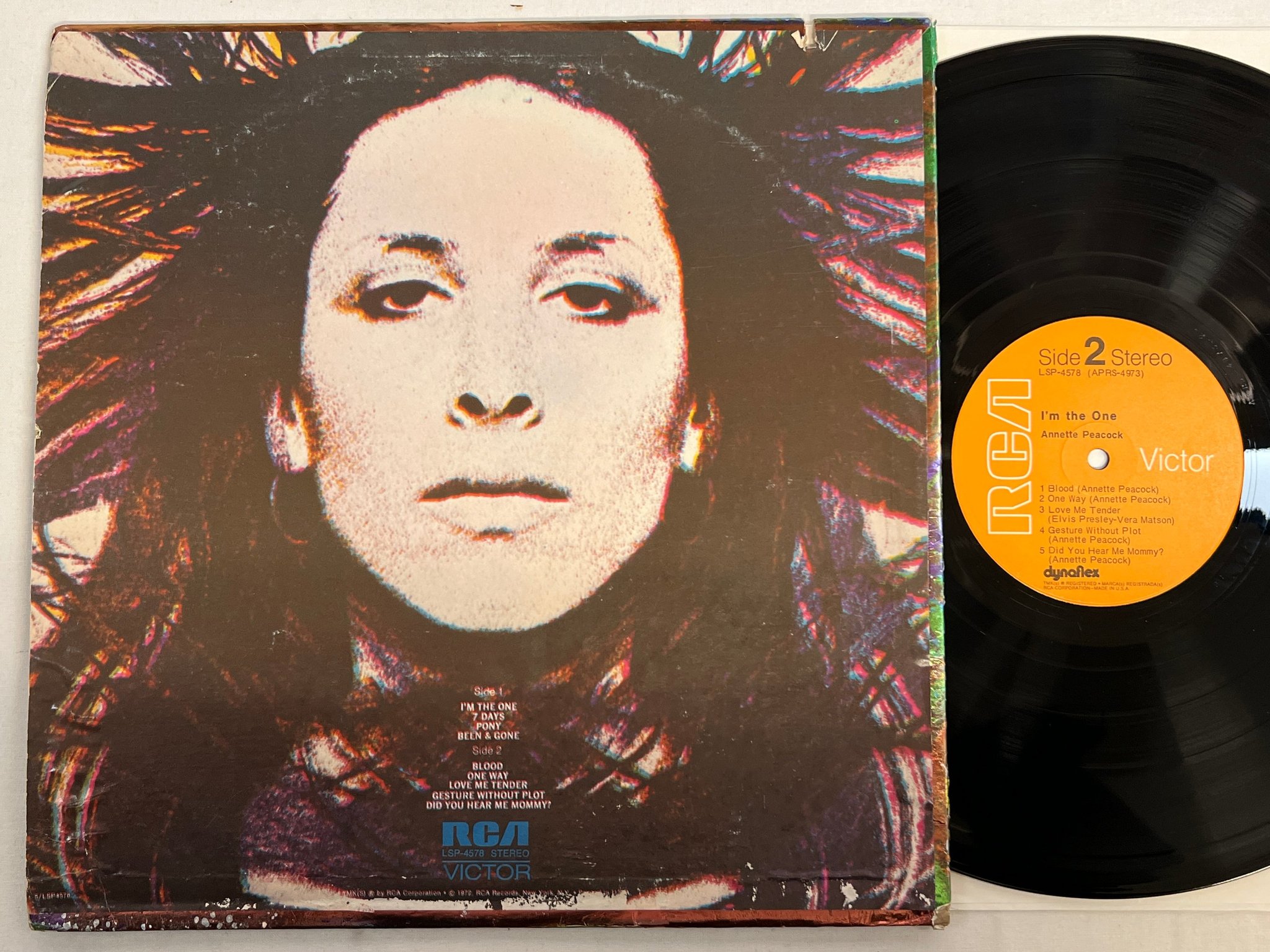 Omslagsbild för skivan ANNETTE PEACOCK I'm the one LP -72 US RCA LSP-4578