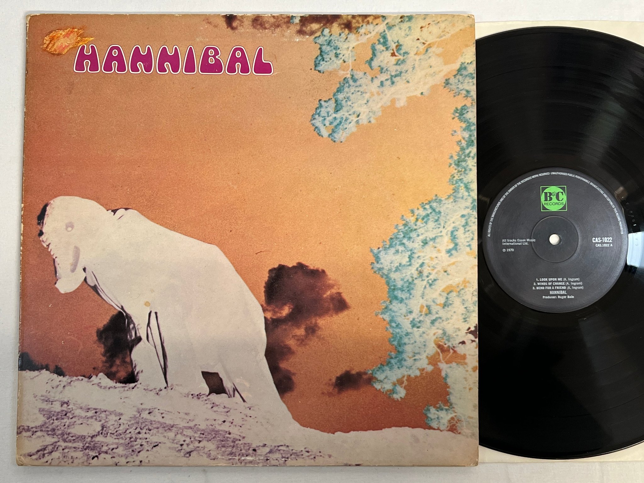 Omslagsbild för skivan HANNIBAL s/t LP -70 UK B&C CAS 1022 prog rock
