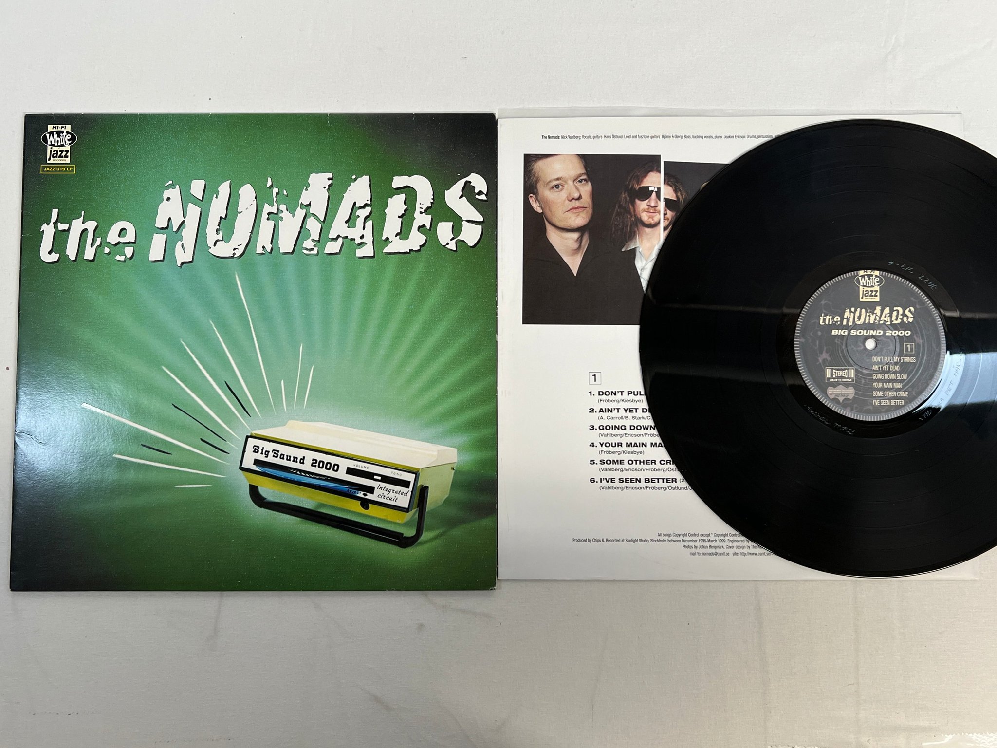Omslagsbild för skivan THE NOMADS Big Sound 2000 LP -99 Swe WHITE JAZZ 019 garage rock