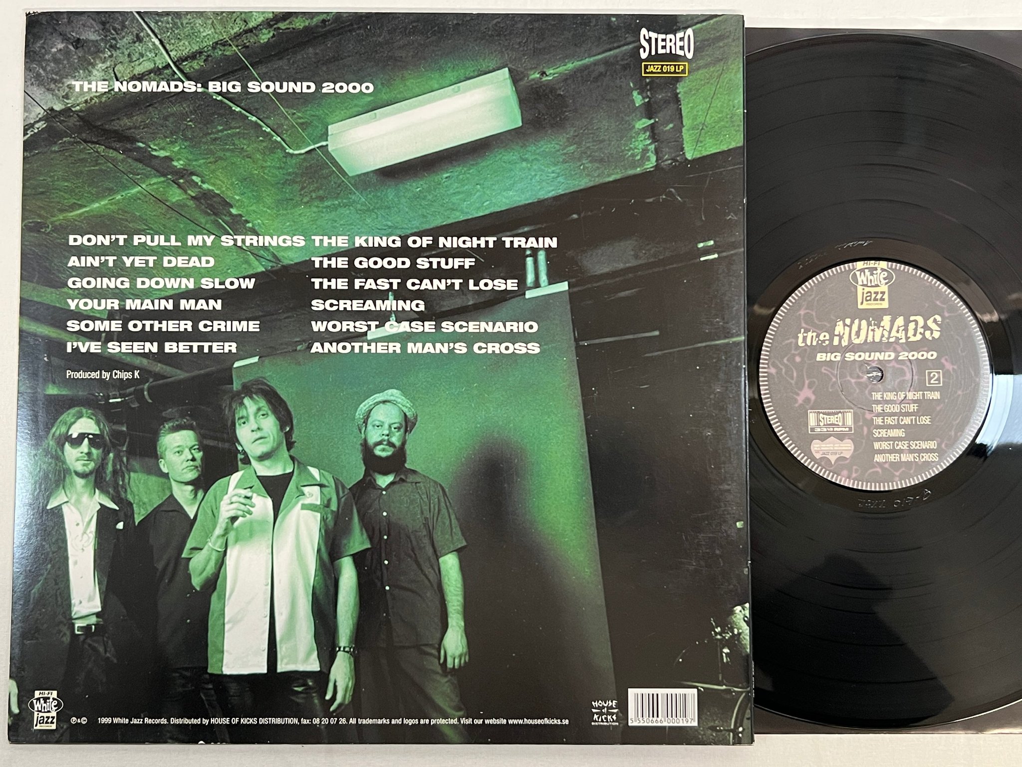 Omslagsbild för skivan THE NOMADS Big Sound 2000 LP -99 Swe WHITE JAZZ 019 garage rock