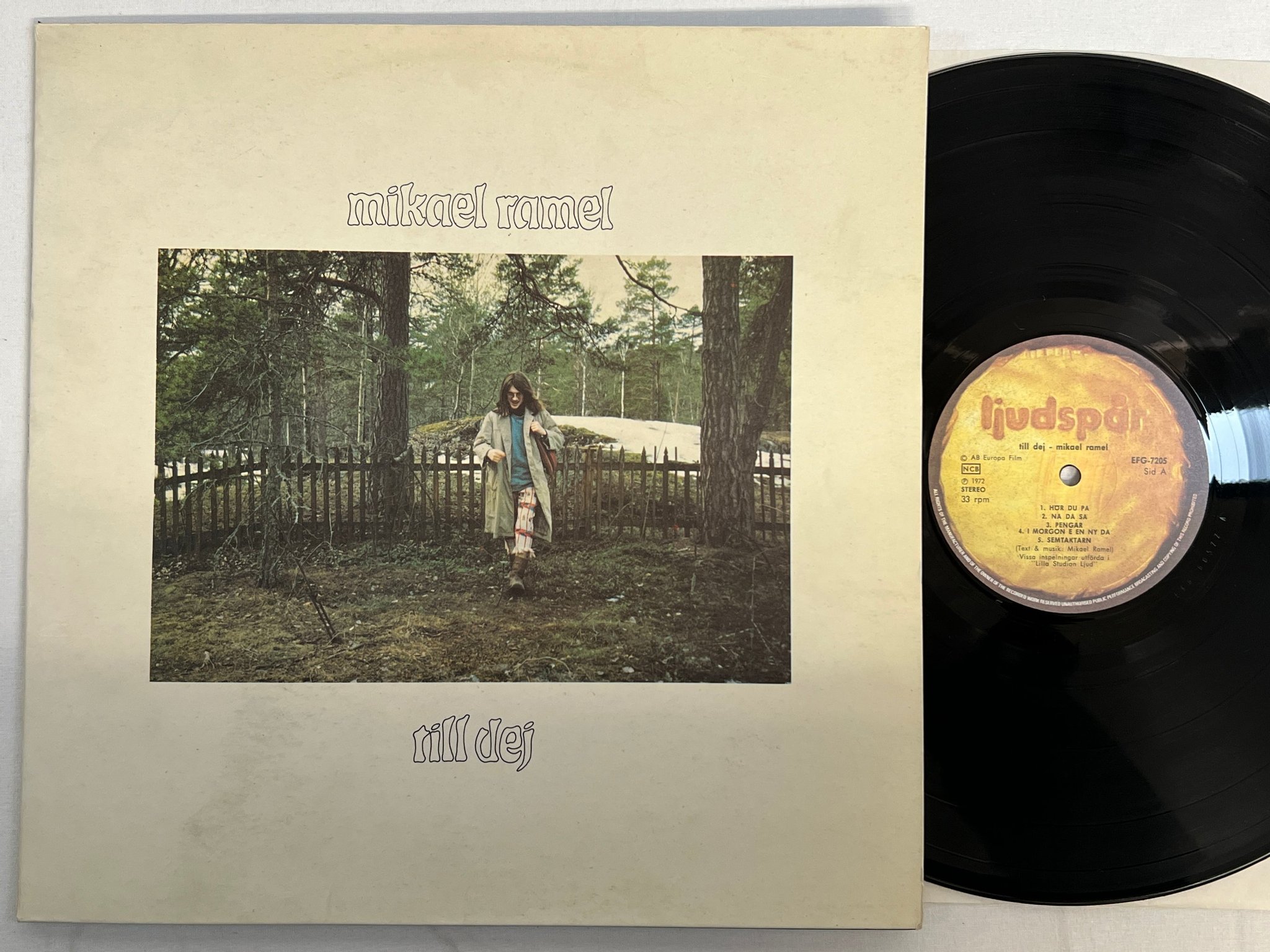 Omslagsbild för skivan MIKAEL RAMEL til dej LP -72 LJUDSPÅR EFG-7205 "ARTIFICIELL PRANA"