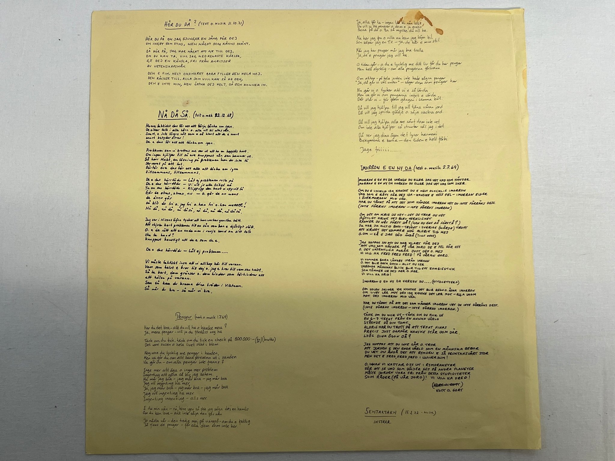 Omslagsbild för skivan MIKAEL RAMEL til dej LP -72 LJUDSPÅR EFG-7205 "ARTIFICIELL PRANA"