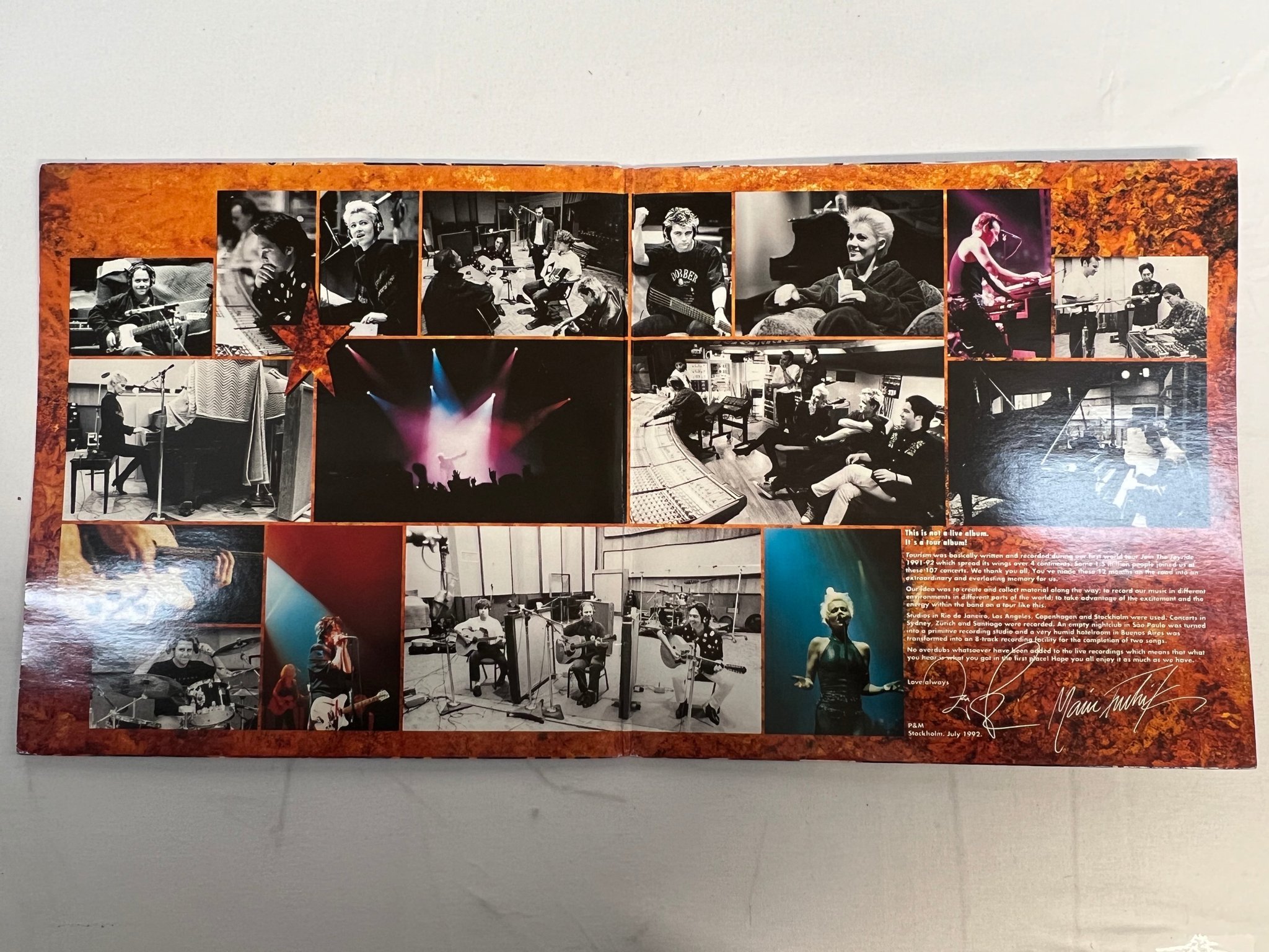 Omslagsbild för skivan ROXETTE Tourism 2xLP -92 EU EMI 077779992911 