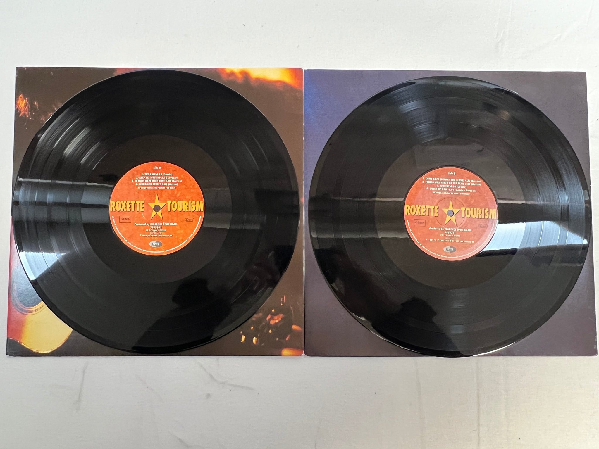 Omslagsbild för skivan ROXETTE Tourism 2xLP -92 EU EMI 077779992911 