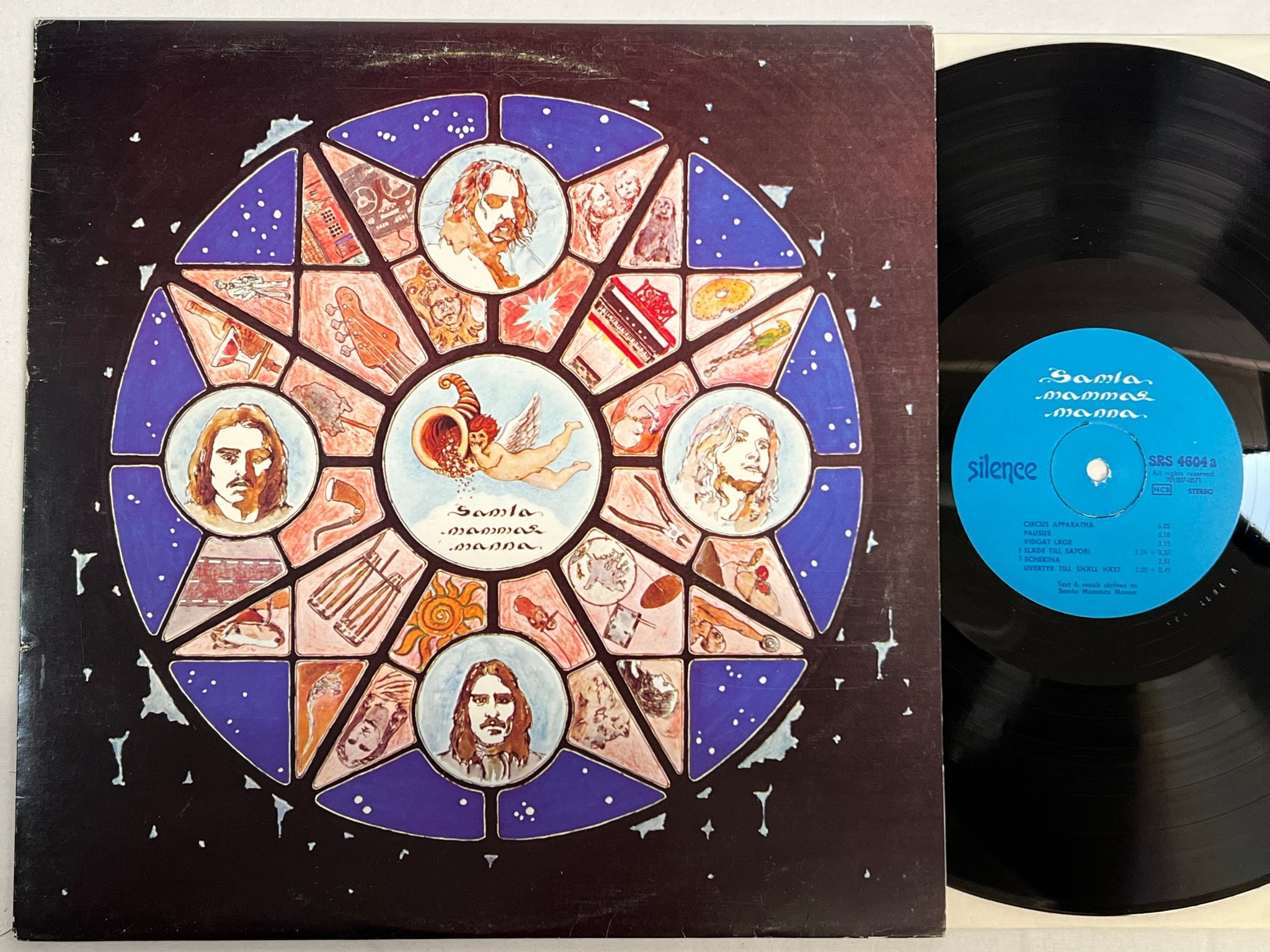 Omslagsbild för skivan SAMLA MAMMAS MANNA s/t LP -71 Swe SILENCE SRS 4604 