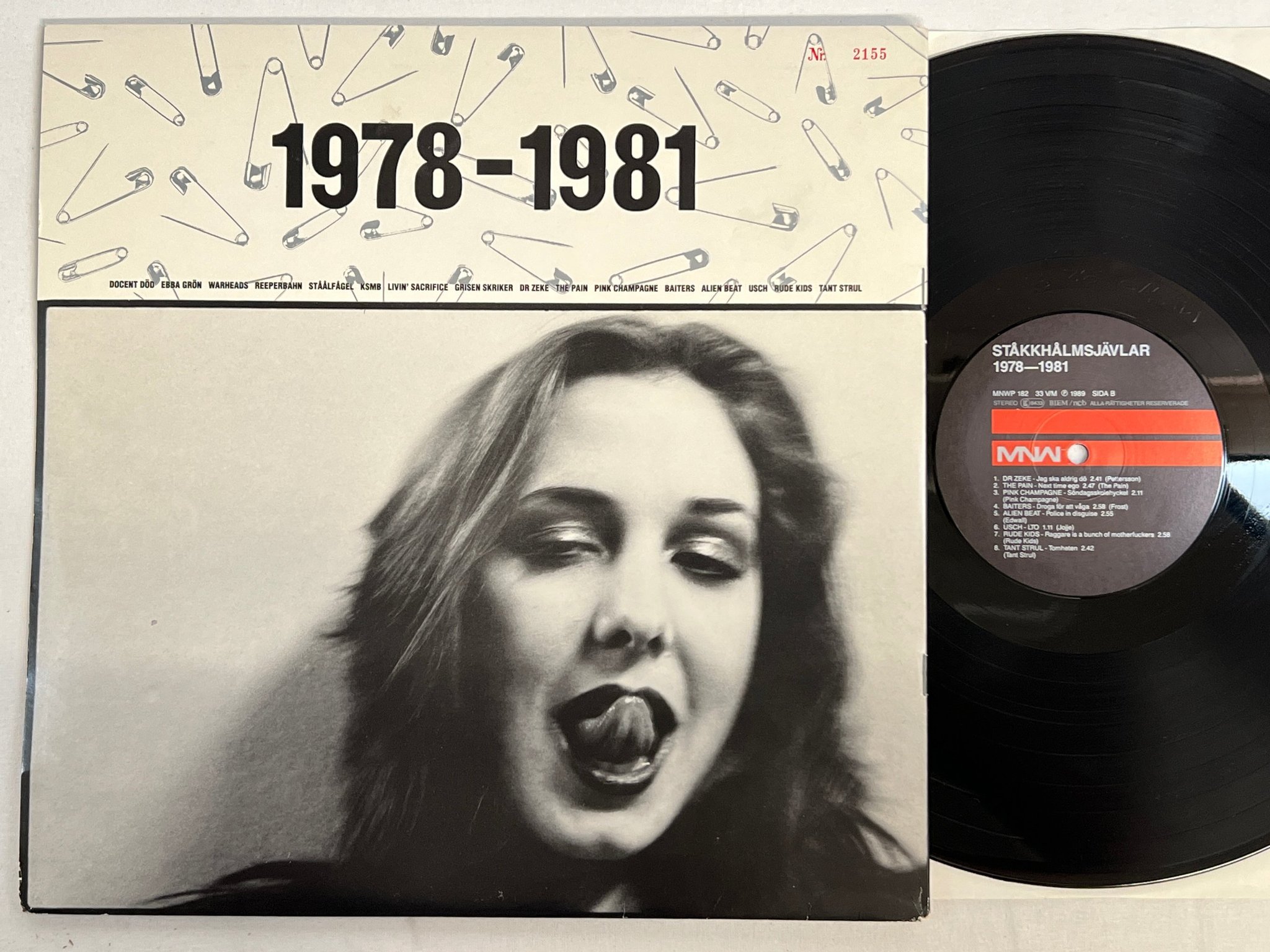 Omslagsbild för skivan V/A Ståkkålmsjävlar 1978-1981 LP -89 MNWP 182 numbered Ed #2155