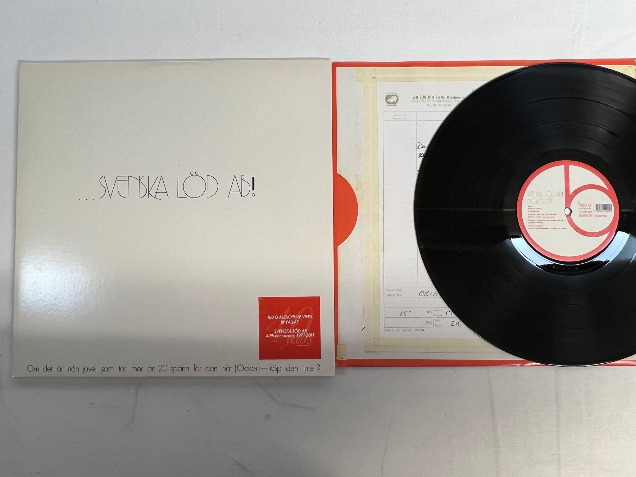 Omslagsbild för skivan SVENSKA LÖD AB Hörselmat LP -71/2011 buben BUBLP002 #0229/1000 jazzfunk