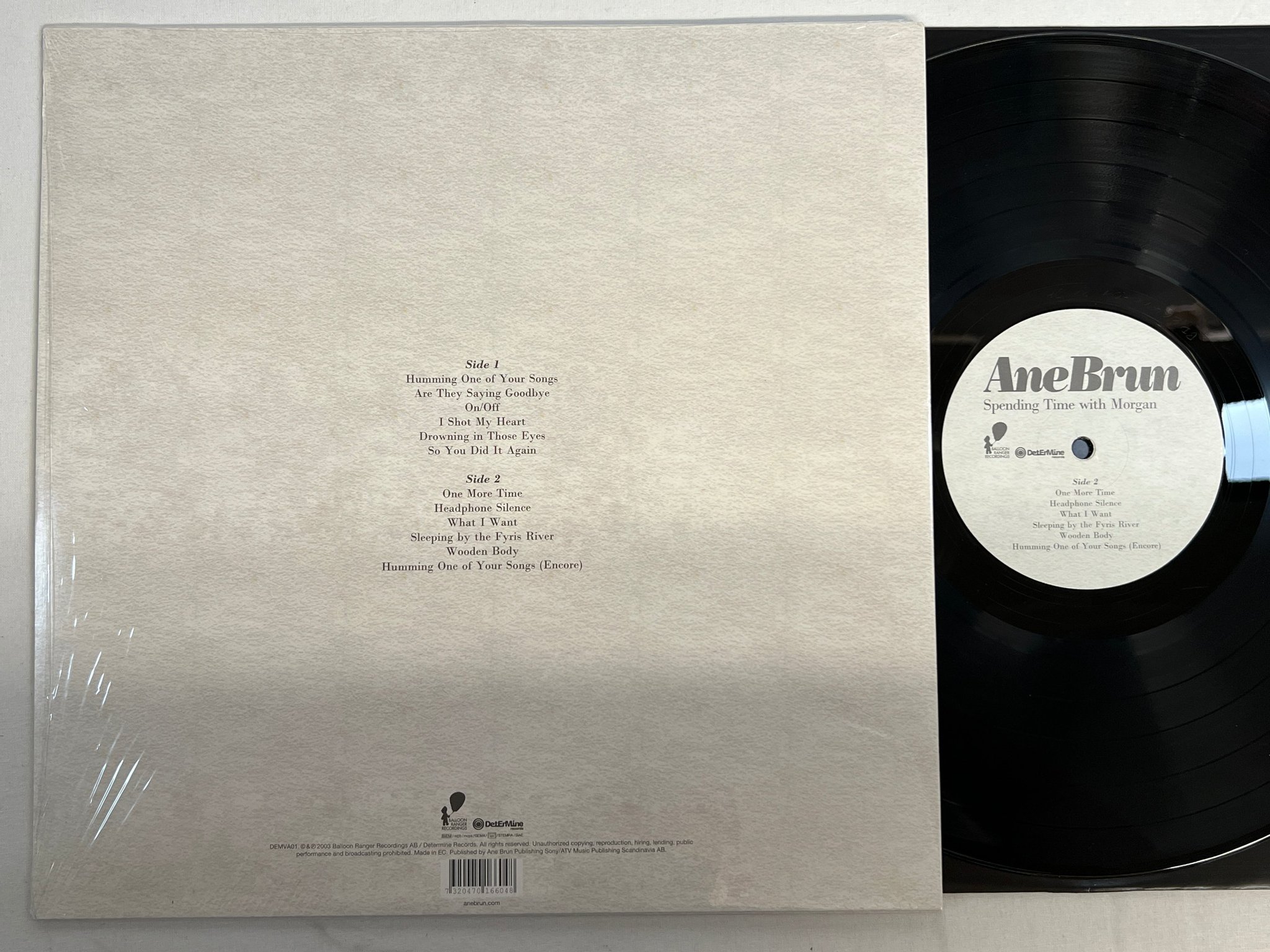 Omslagsbild för skivan ANE BRUN Spending Time With Morgan LP 2013 EU determine DEMVA01