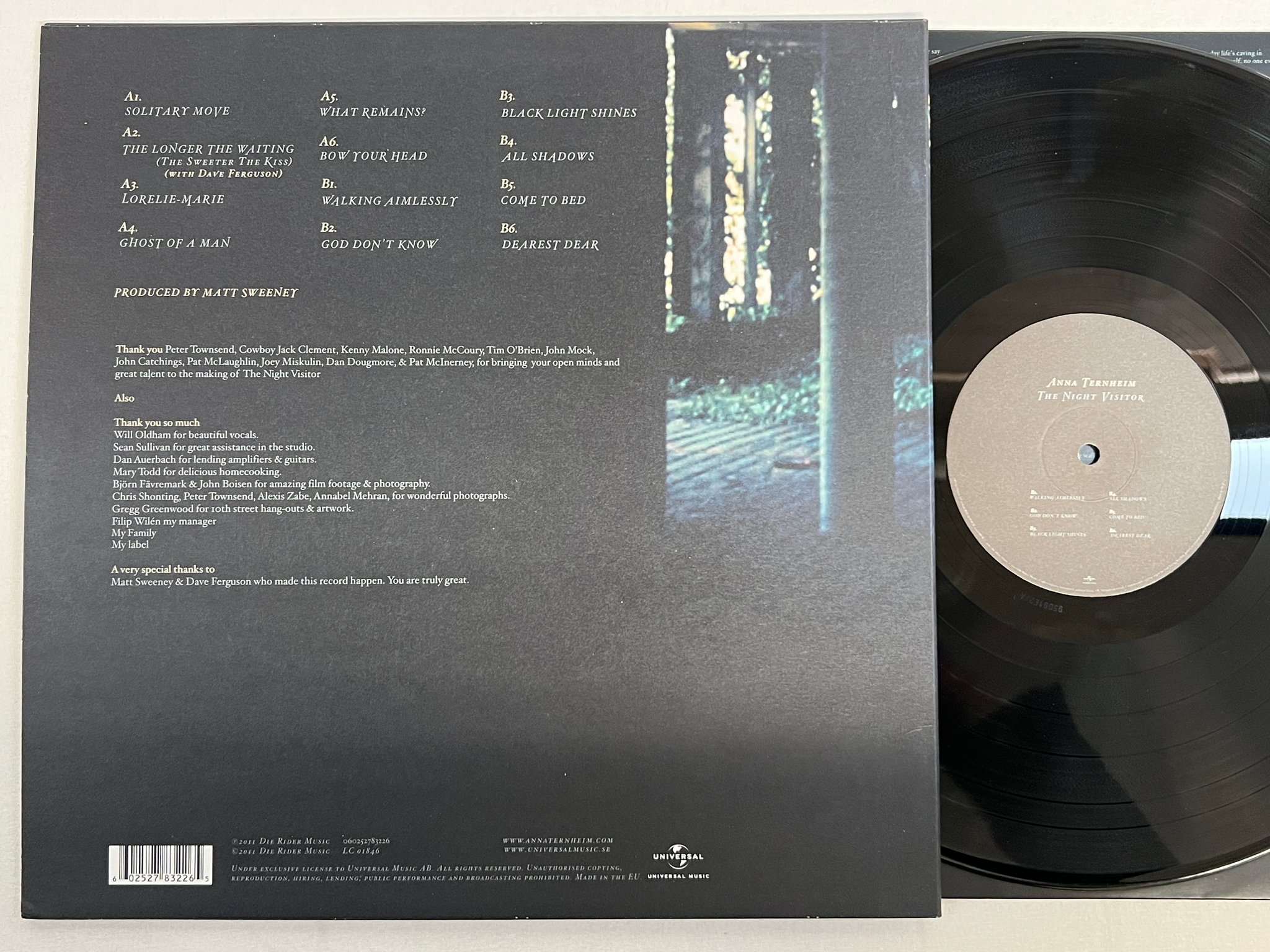 Omslagsbild för skivan ANNA TERNHEIM The Night Visitor LP 2011 UNIVERSAL 060252783226