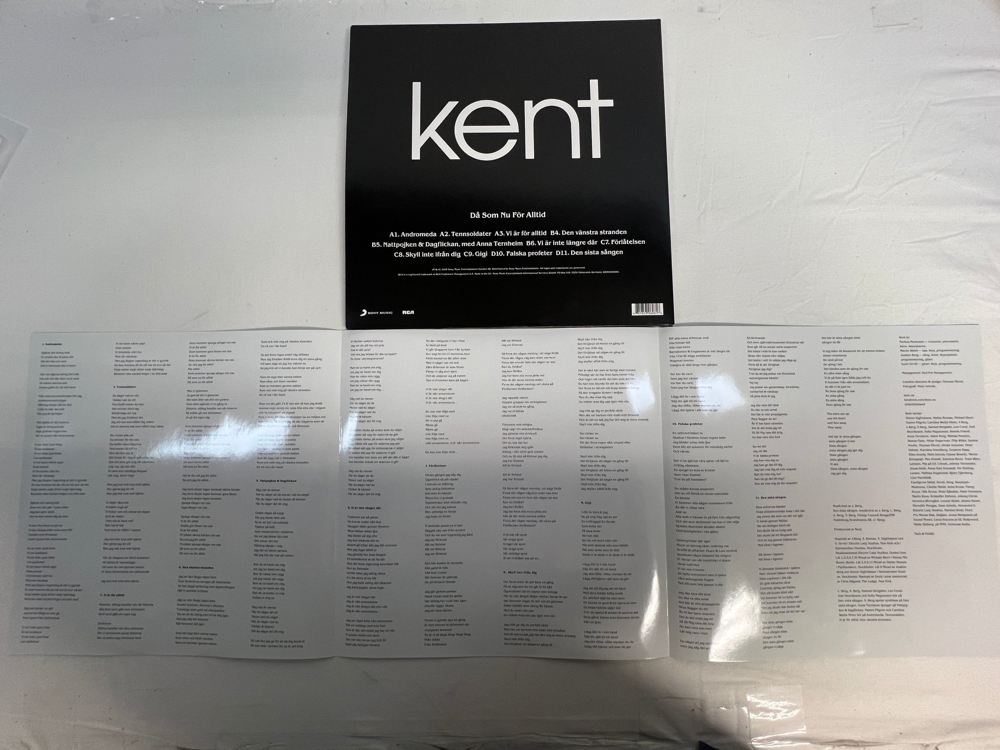 Omslagsbild för skivan KENT Då Som Nu För Alltid 2xLP 2016 RCA 88985306081