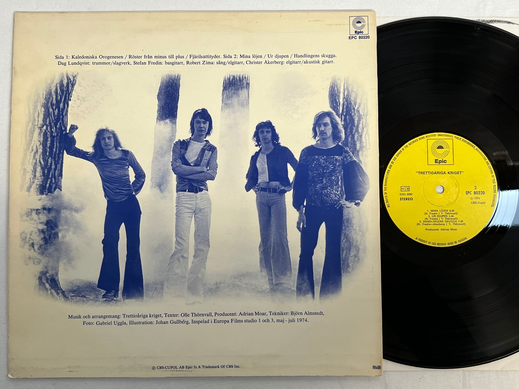 Omslagsbild för skivan TRETTIOÅRIGA KRIGET s/t LP -74 Swe EPIC EPC 80220