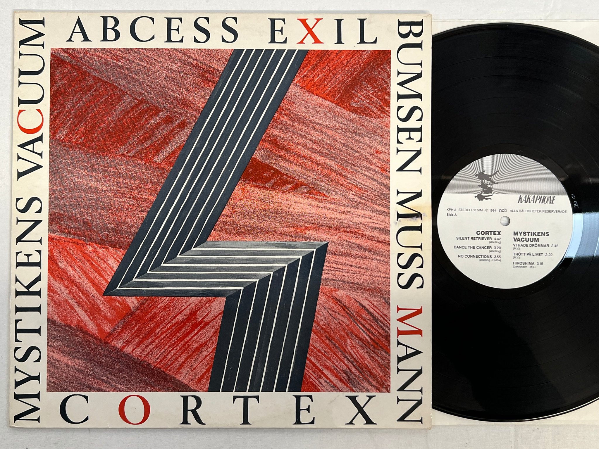 Omslagsbild för skivan CORTEX ABCESS EXIL M.FL. LP -84 Swe KAKAPHONE KPH 2 new wave 