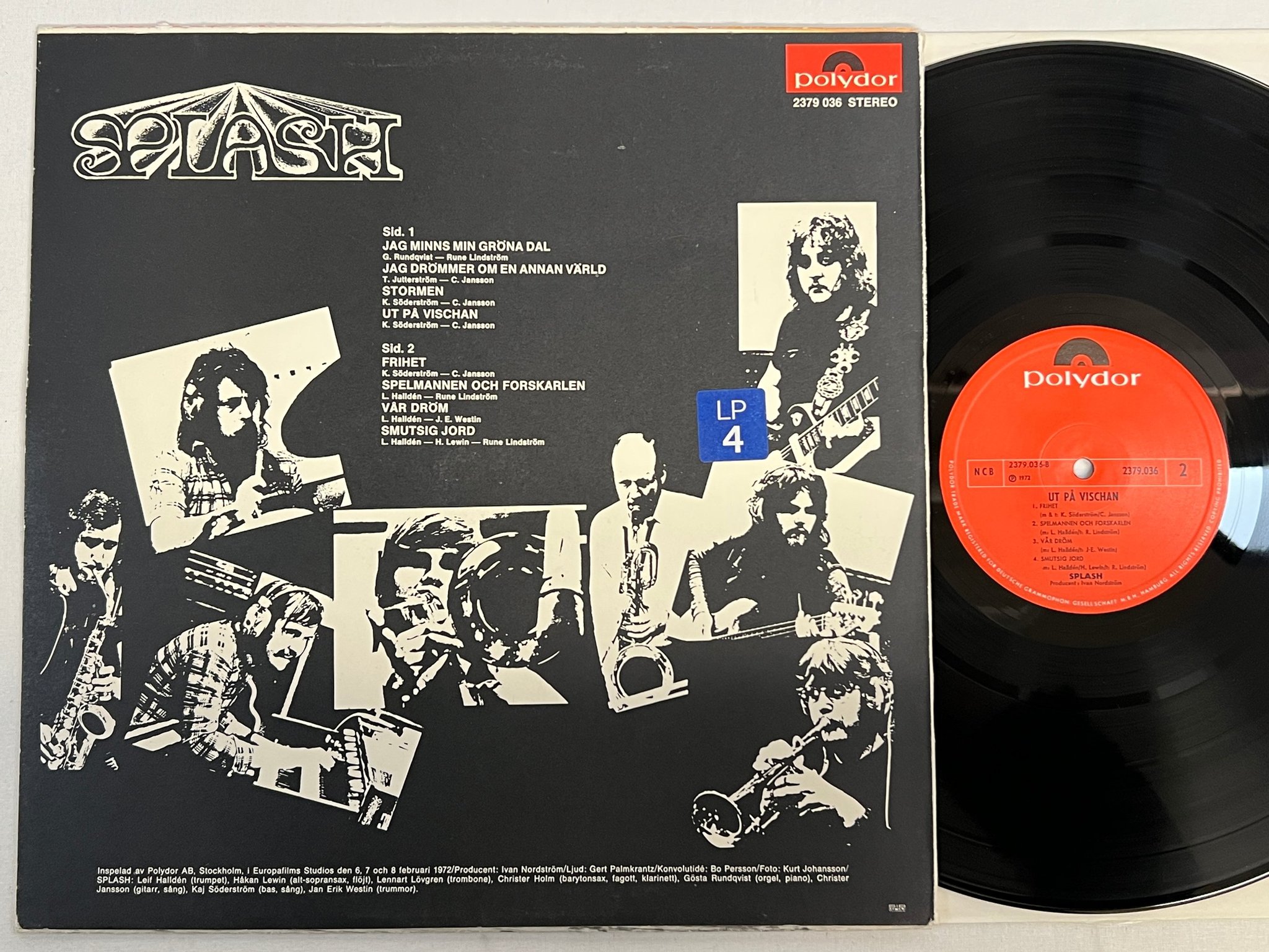 Omslagsbild för skivan SPLASH Ut På Vischan LP -72 POLYDOR 2379 036 ** RARE **