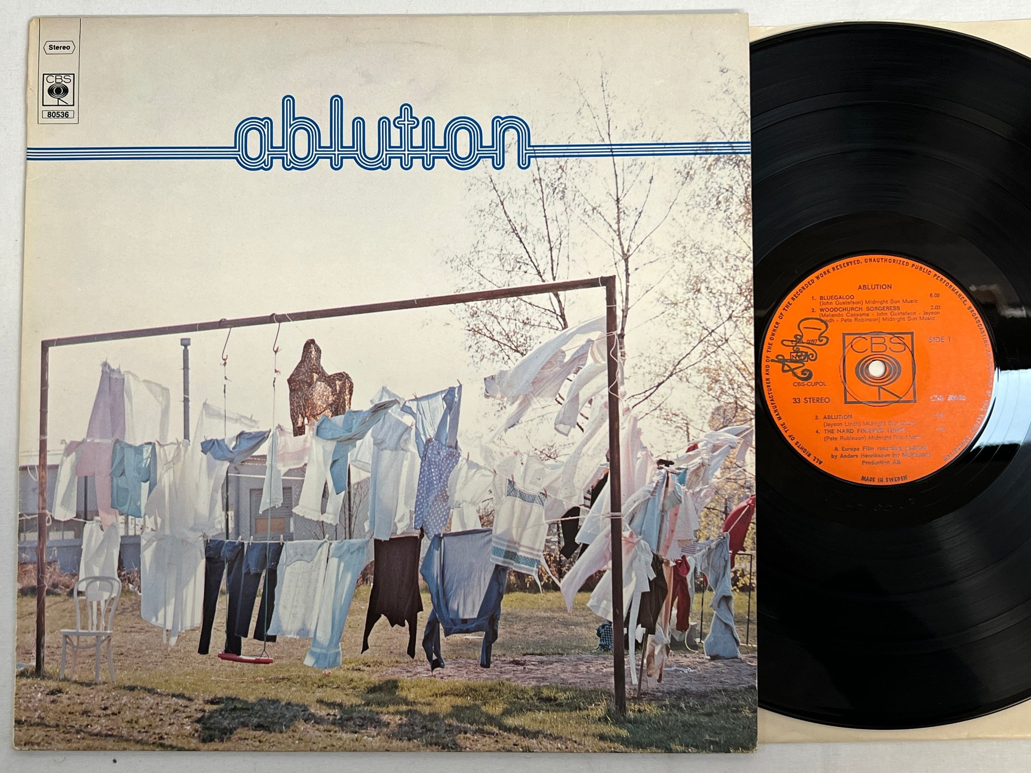 Omslagsbild för skivan ABLUTION s/t LP -74 Swe CBS 80536 funky ** R A R E **