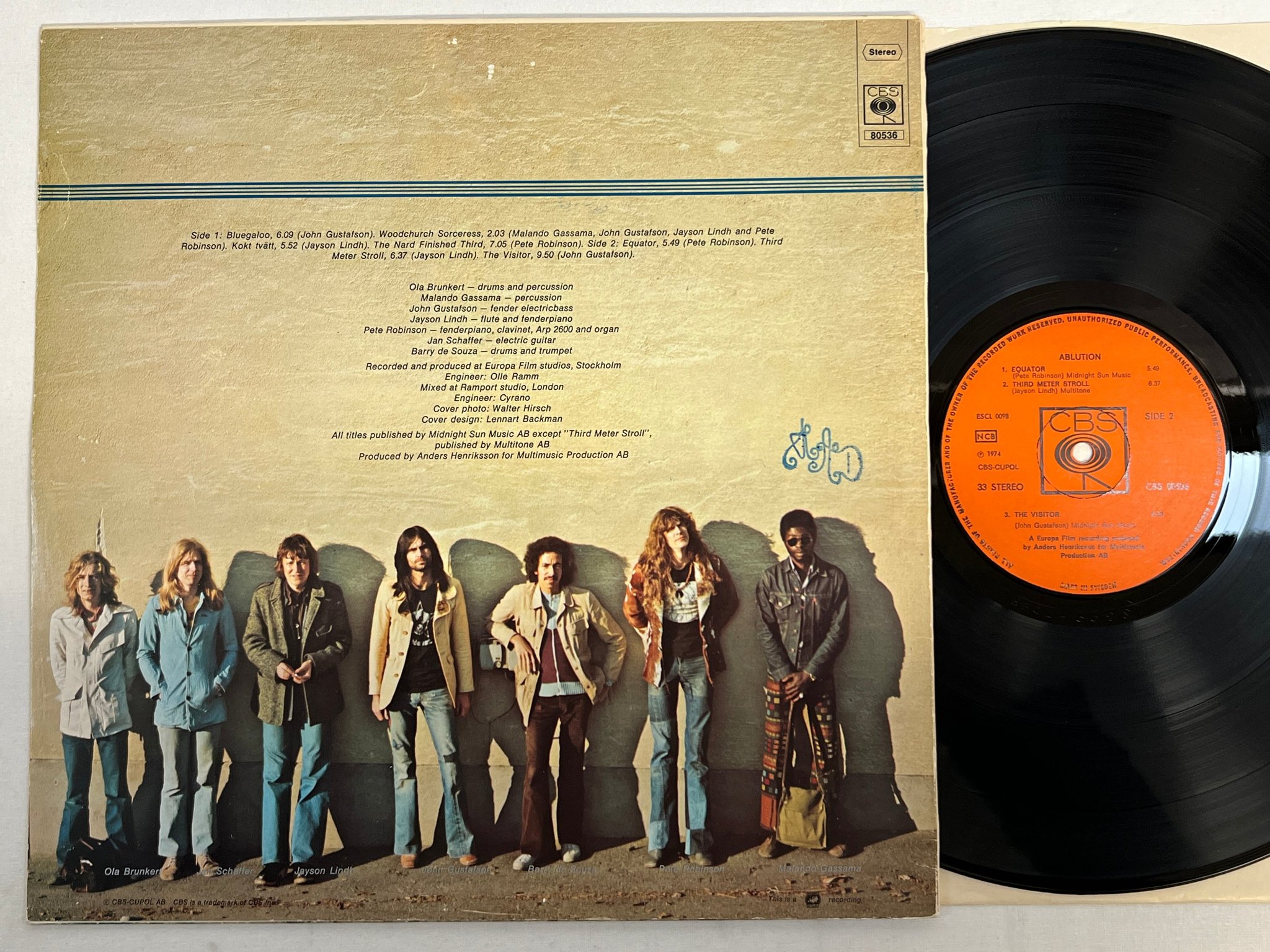 Omslagsbild för skivan ABLUTION s/t LP -74 Swe CBS 80536 funky ** R A R E **