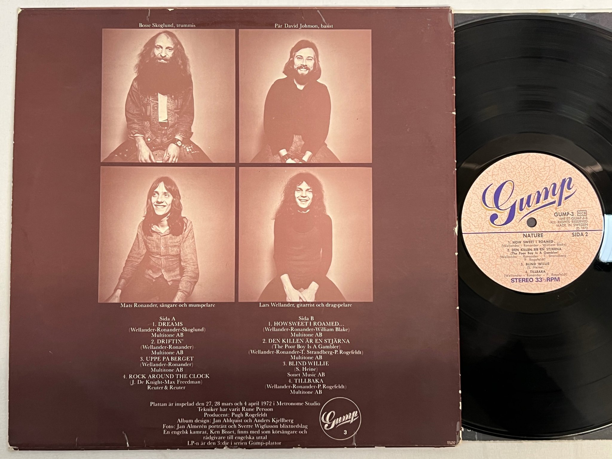Omslagsbild för skivan NATURE s/t LP -72 Swe GUMP-3 