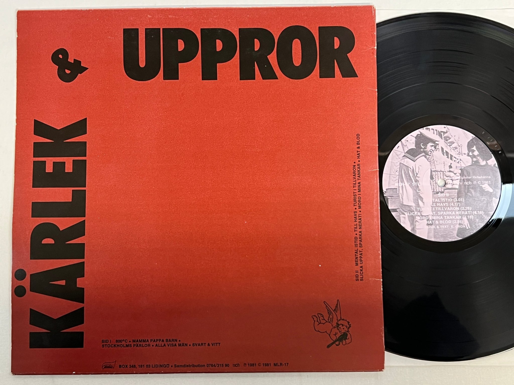 Omslagsbild för skivan EBBA GRÖN Kärlek & Uppror LP -81 Swe MISTLUR MLR-17 pink labels 