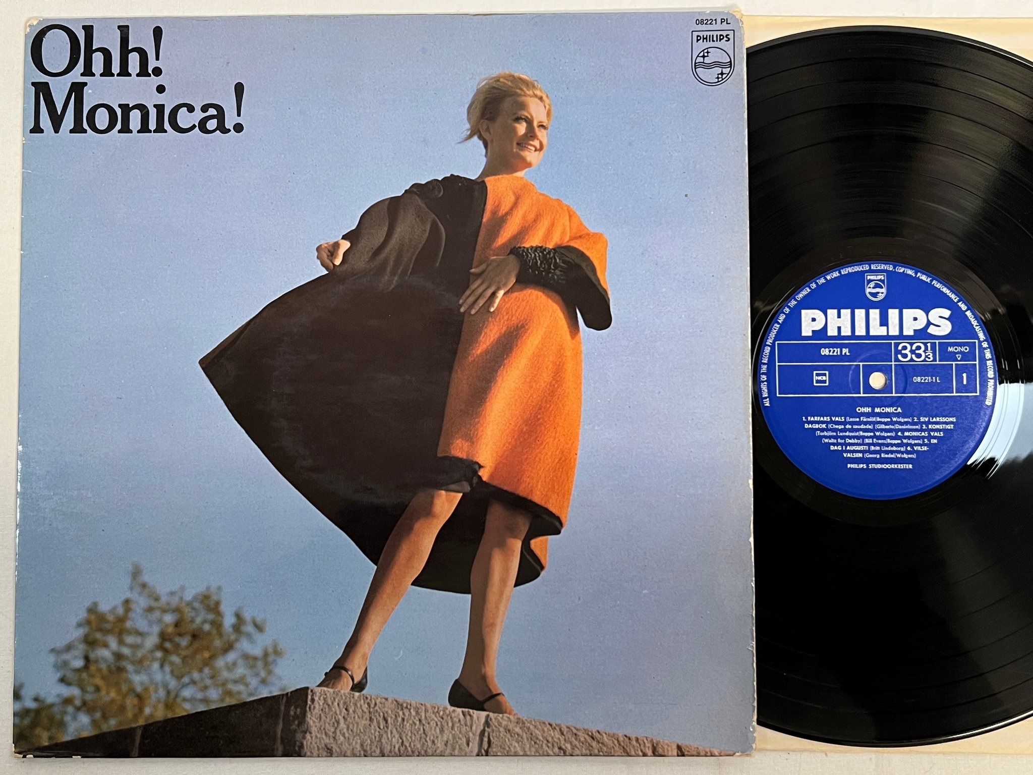 Omslagsbild för skivan MONICA ZETTERLUND Ohh! Monica! LP -64 Swe PHILIPS 08221 PL ** rare **