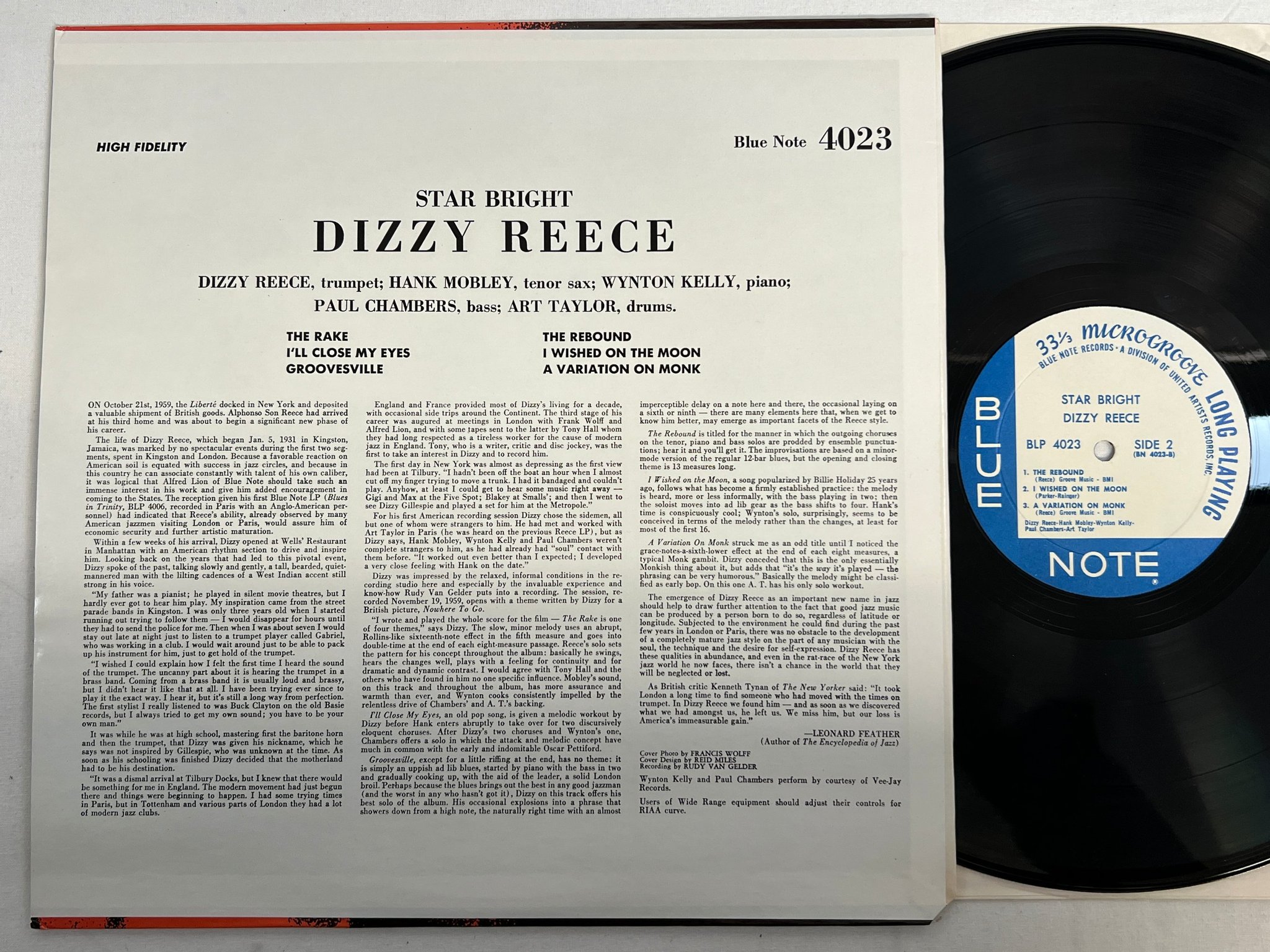 Omslagsbild för skivan DIZZY REECE star bright LP -59/72 US BLUE NOTE BLP 4023 