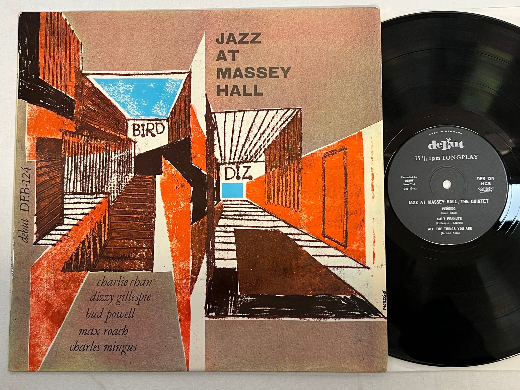 Omslagsbild för skivan THE QUINTET Jazz At Massey Hall LP -59 Den DEBUTE DEB 124