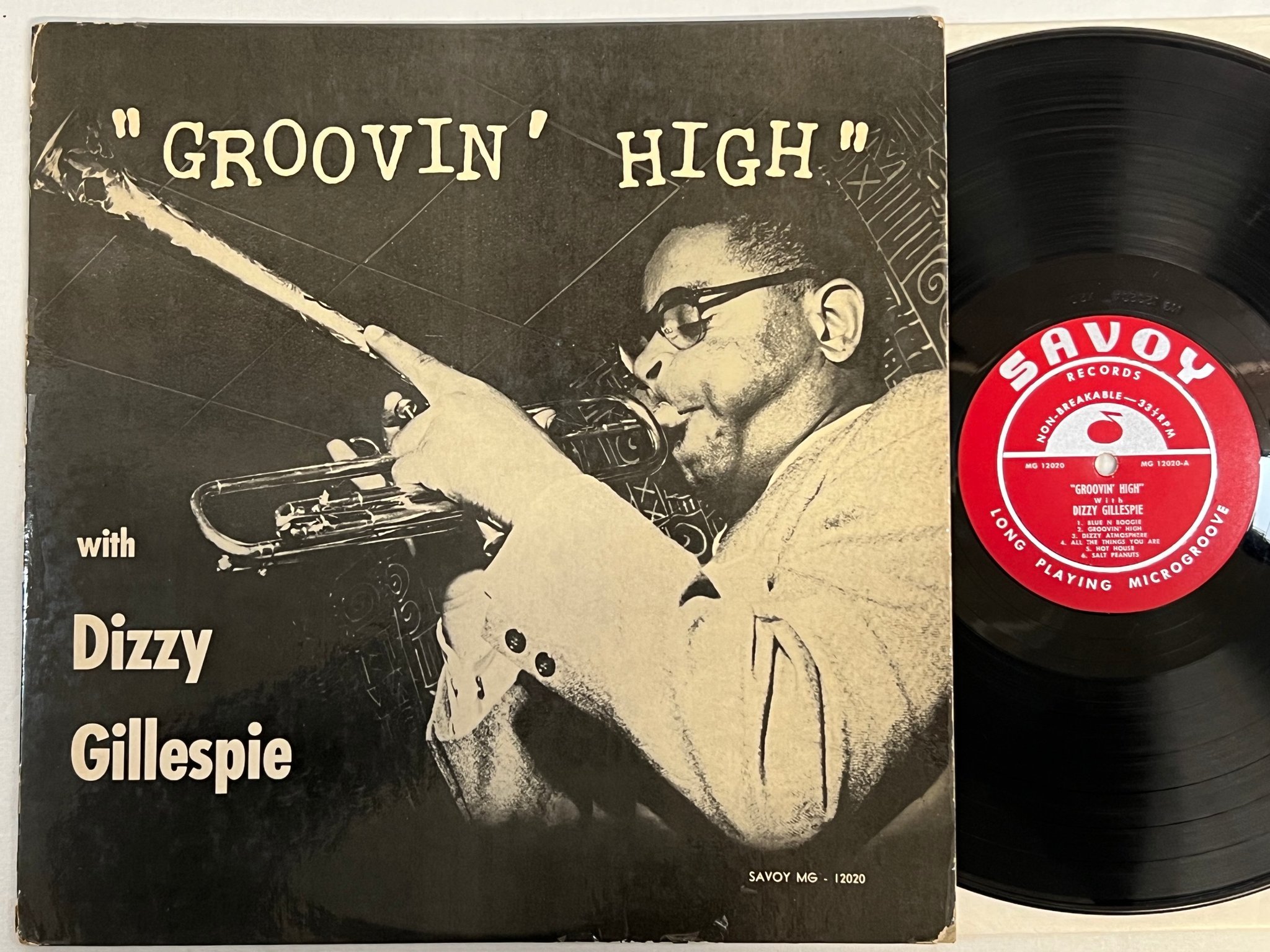 Omslagsbild för skivan DIZZY GILLESPIE Groovin' High LP -55 US SAVOY MG 12020 
