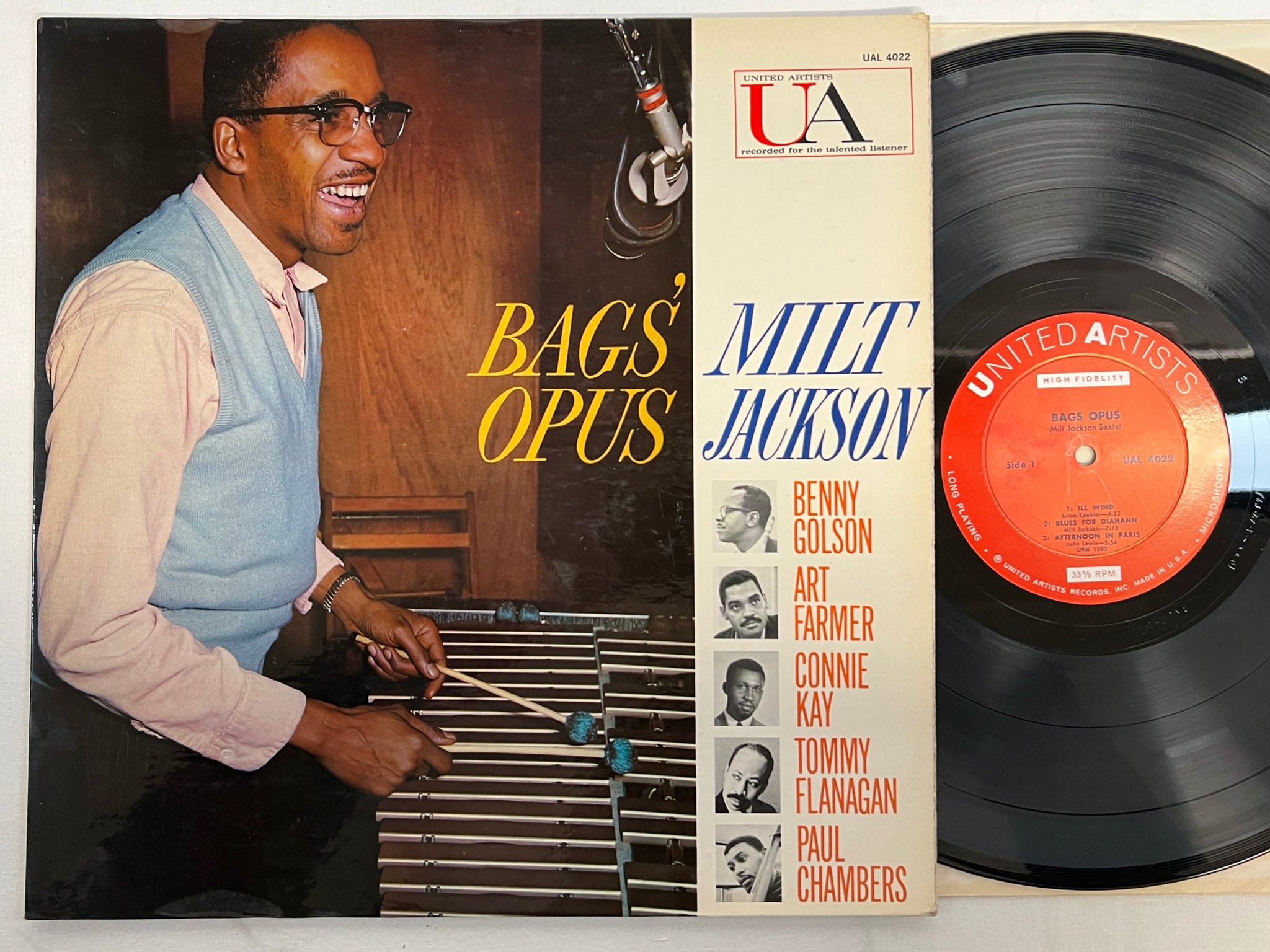 Omslagsbild för skivan MILT JACKSON bags opus LP -59 US UNITED ARTISTS UAL 4022