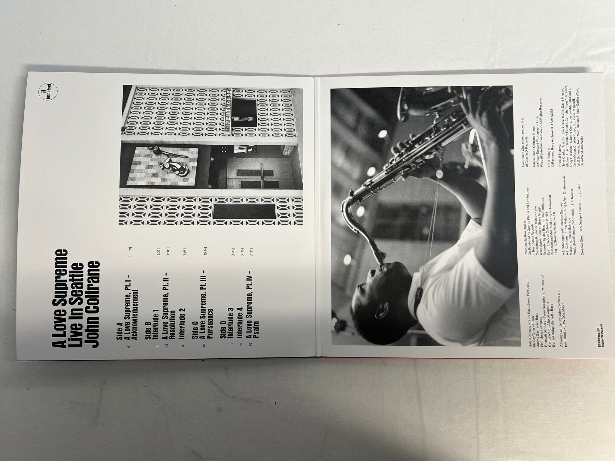 Omslagsbild för skivan JOHN COLTRANE A Love Supreme: Live In Seattle 2xLP 2021 IMPULSE! B0034291-01