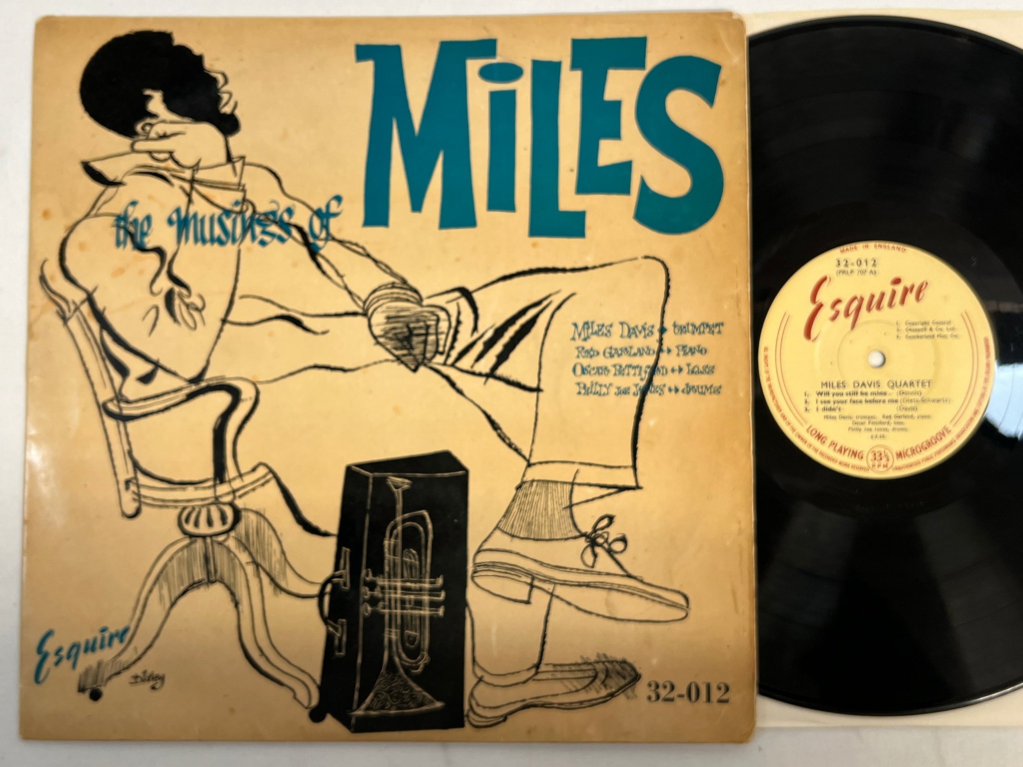 Omslagsbild för skivan MILES DAVIS QUARTET The Musings Of Miles LP -56 UK ESQUIRE 32-012