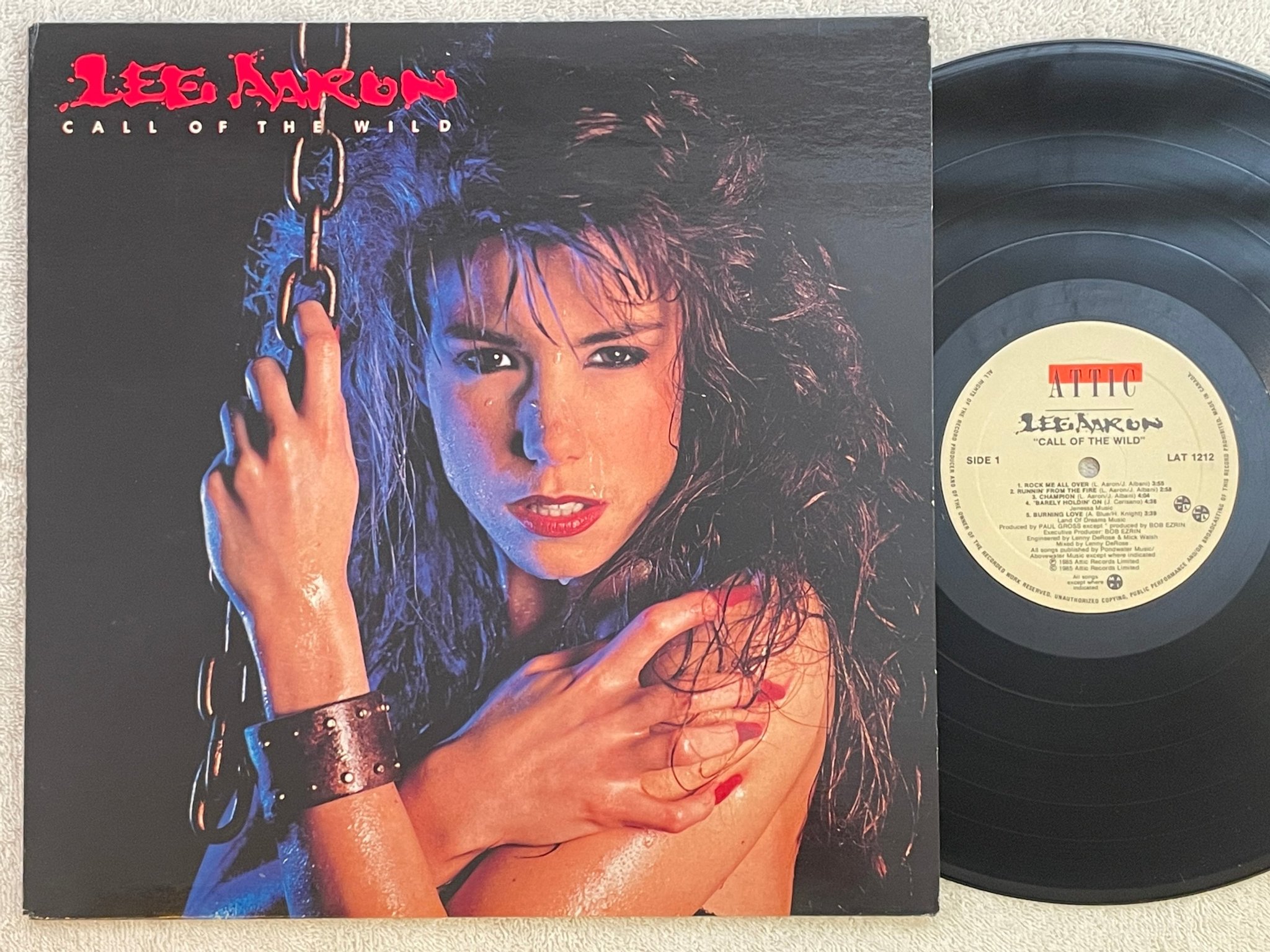 Omslagsbild för skivan LEE AARON Call Of The Wild LP -85 Can ATTIC LAT 1212