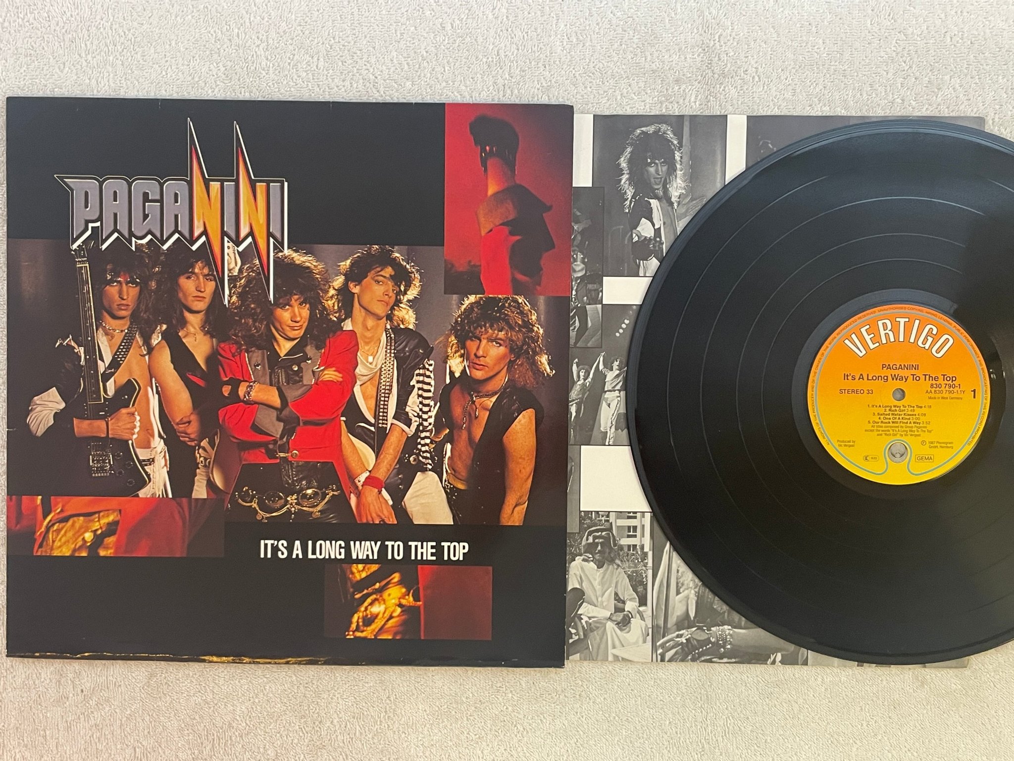 Omslagsbild för skivan PAGANINI It's A Long Way To The Top LP -87 Ger VERTIGO 830 790-1