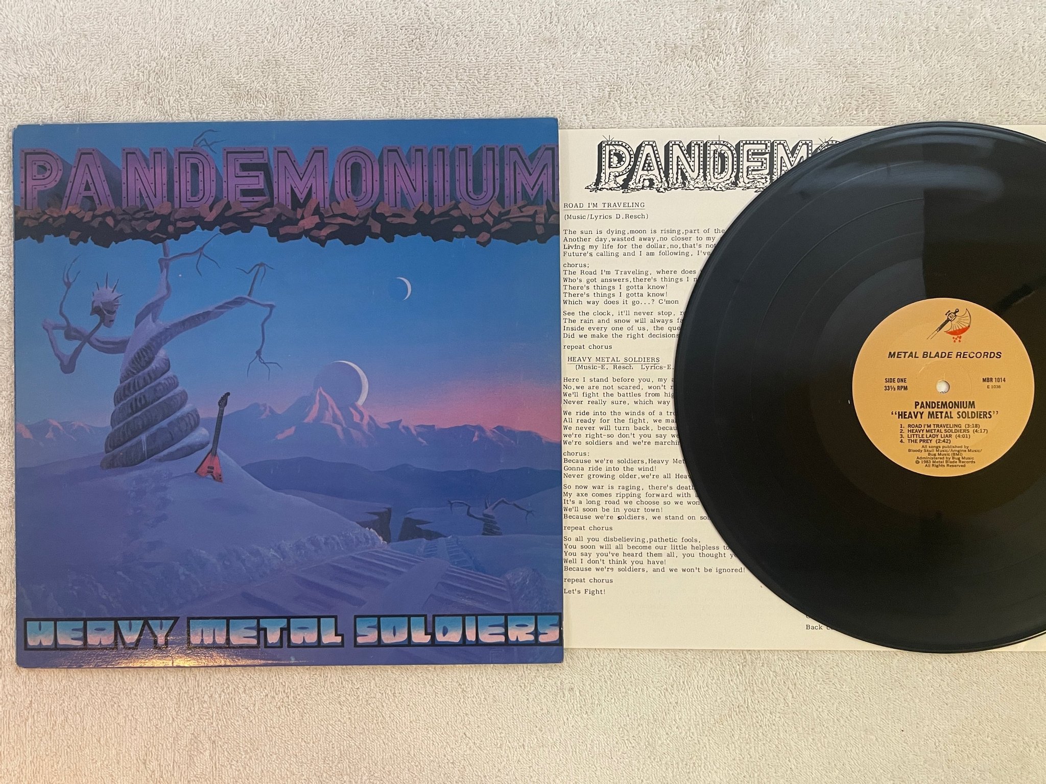 Omslagsbild för skivan PANDEMENIUM Heavy Metal Soldiers LP -83 US METAL BLADE MBR 1014