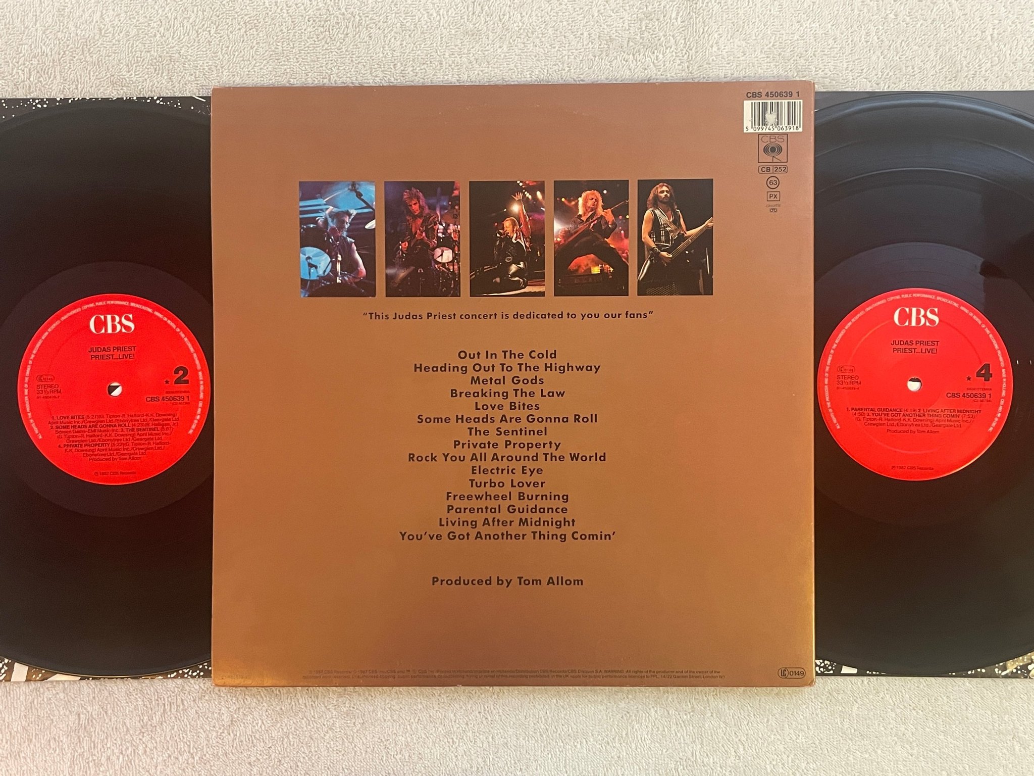 Omslagsbild för skivan JUDAS PRIEST Priest...Live! 2xLP -87 CBS 450639 1