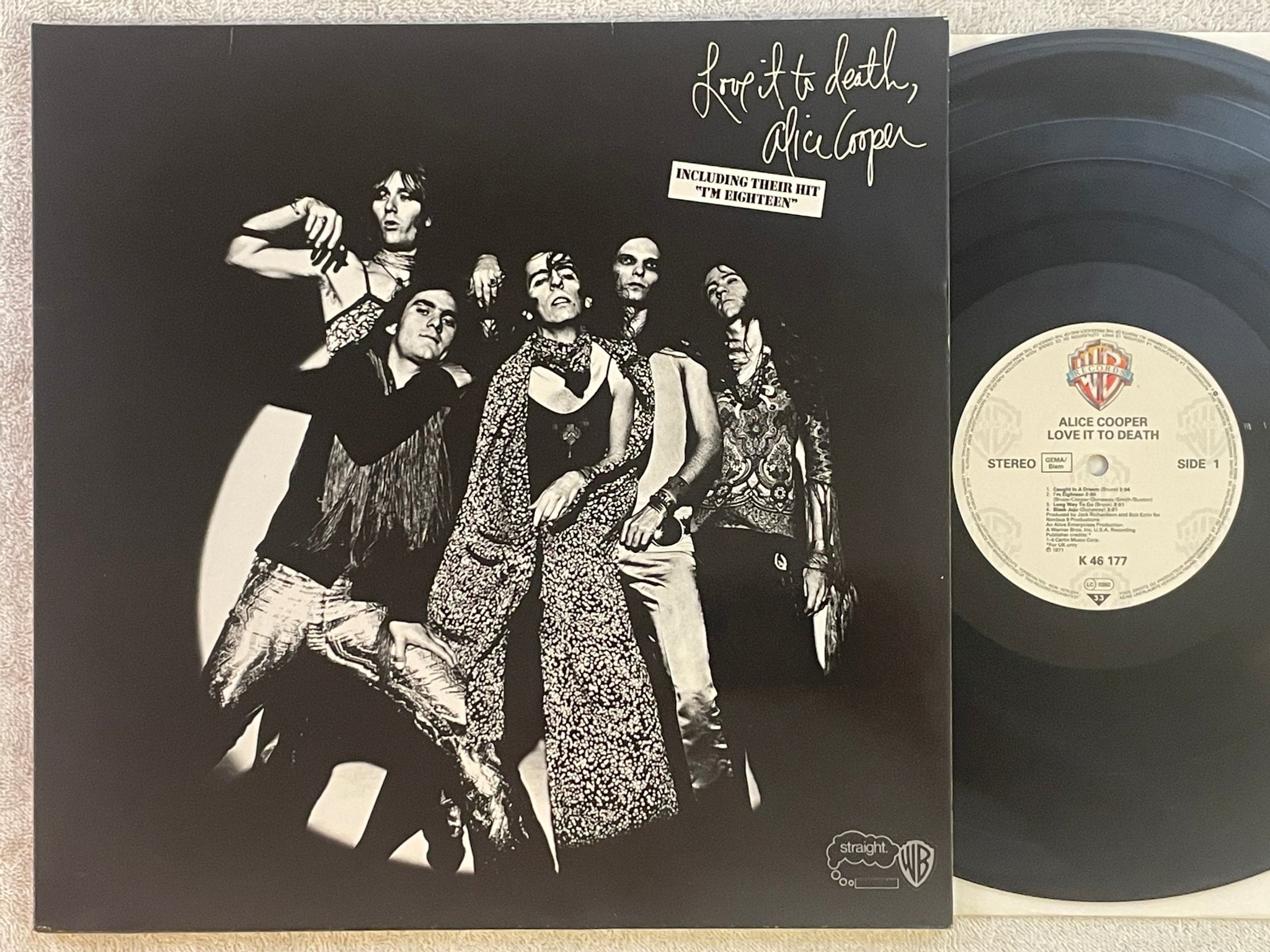 Omslagsbild för skivan ALICE COOPER love it to death LP re Ger WARNER K 46177