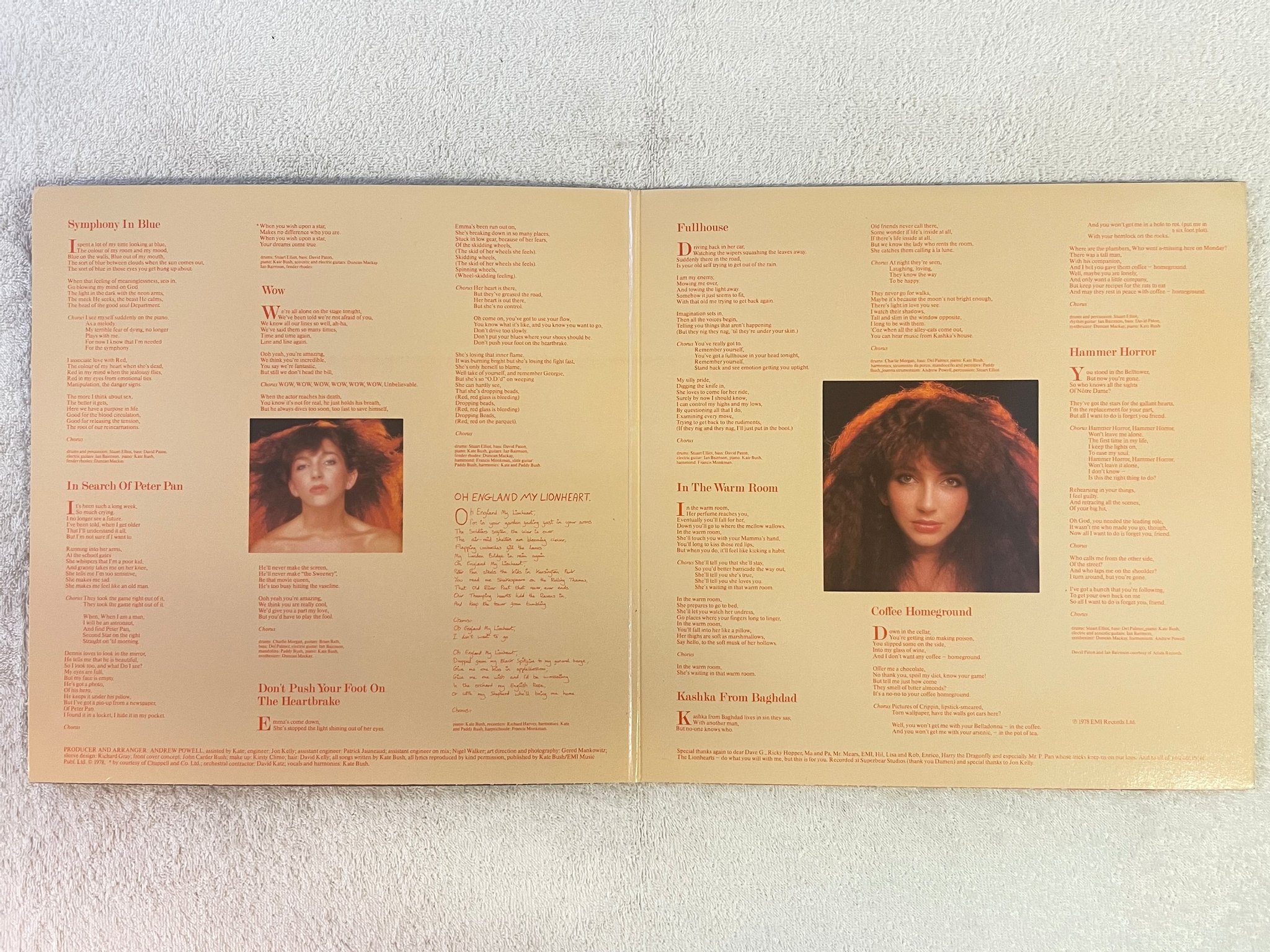 Omslagsbild för skivan KATE BUSH lionheart LP -78 Can HARVEST STAO 6456