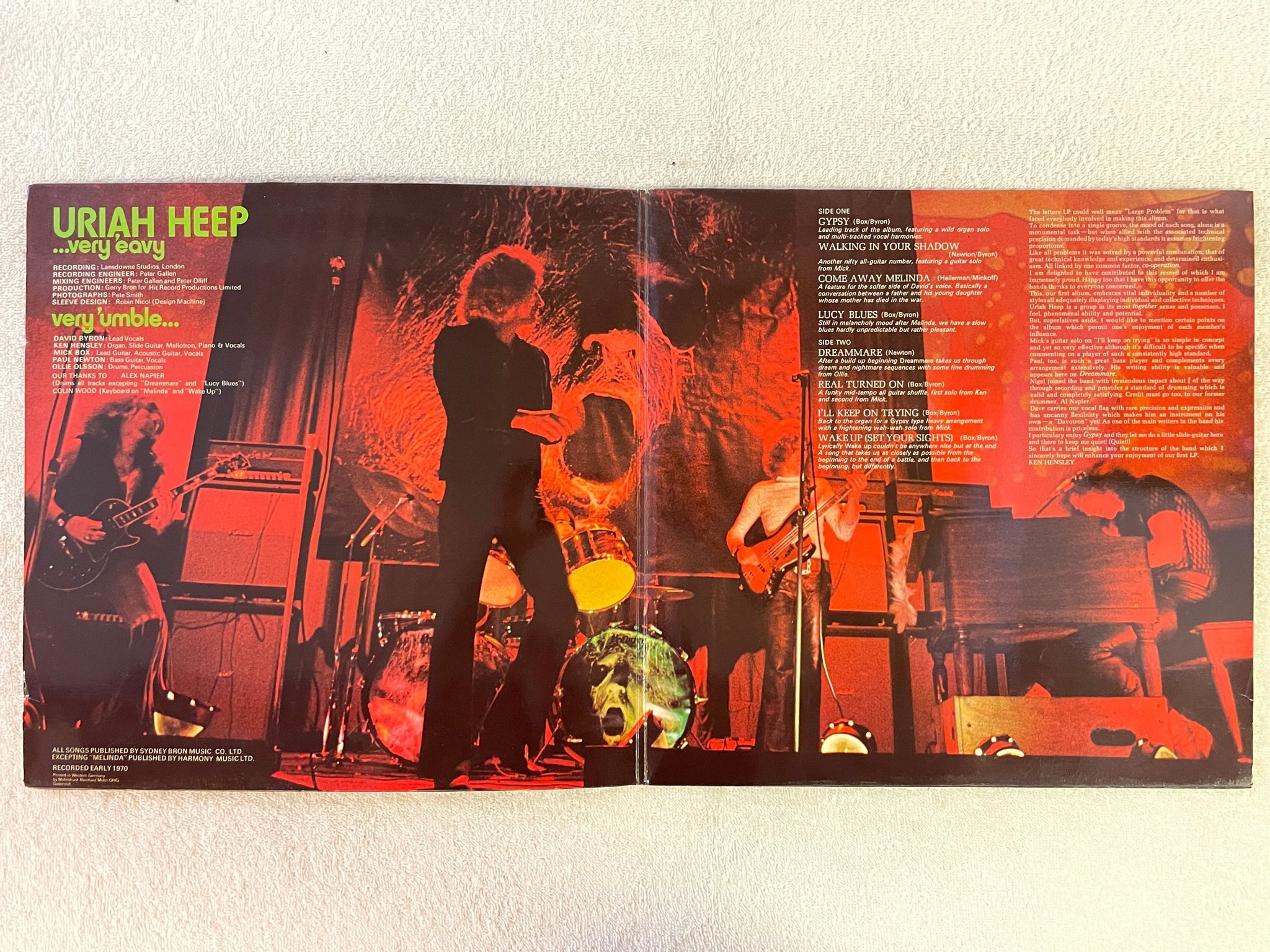 Omslagsbild för skivan URIAH HEEP very 'umble LP Ger BRONZE ILPS 9142