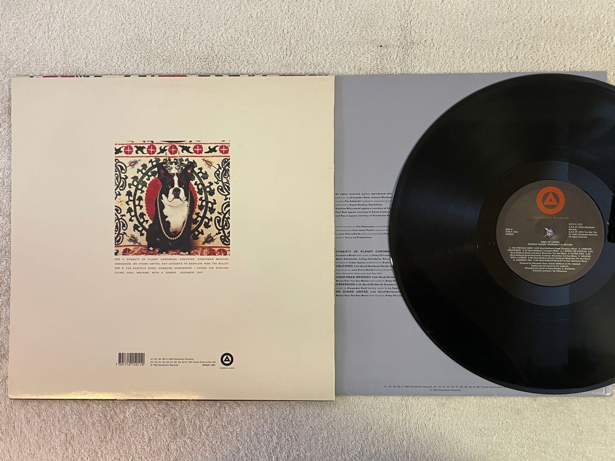 Omslagsbild för skivan ARMY OF LOVERS Massive Luxury Overdose (U.S. Edition) 12" -92 STOLP 1501