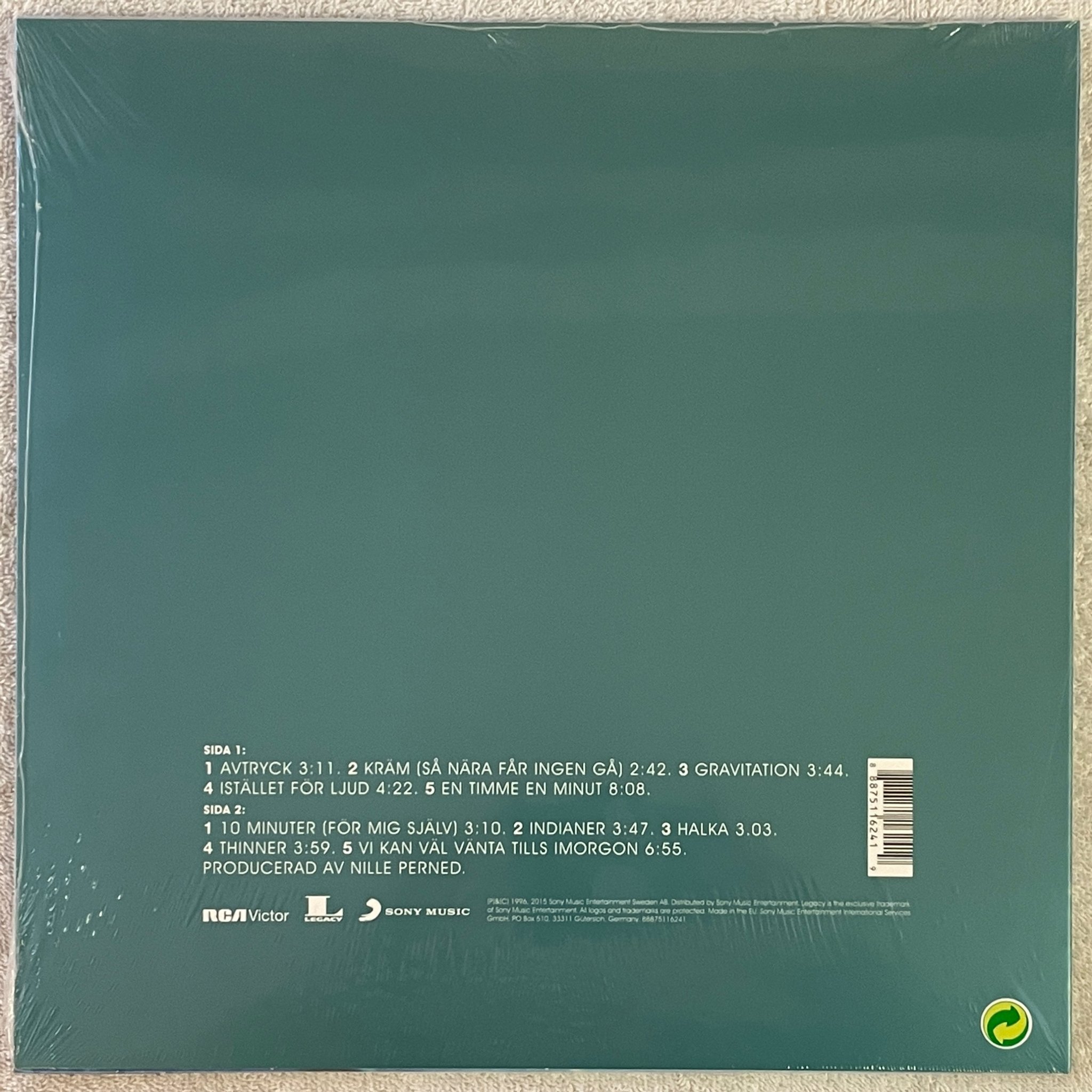 Omslagsbild för skivan KENT Verkligen LP -96/2015 Swe LEGACY 88875116241 still sealed