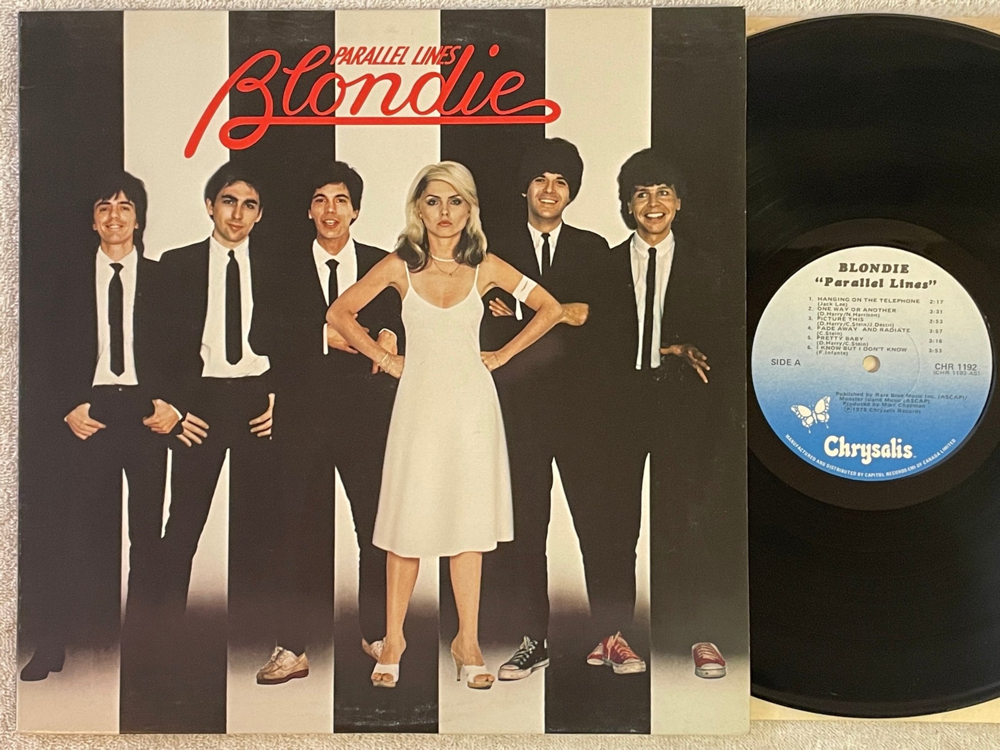 Omslagsbild för skivan BLONDIE parallel lines LP -78 Can CHRYSALIS CHR 1192