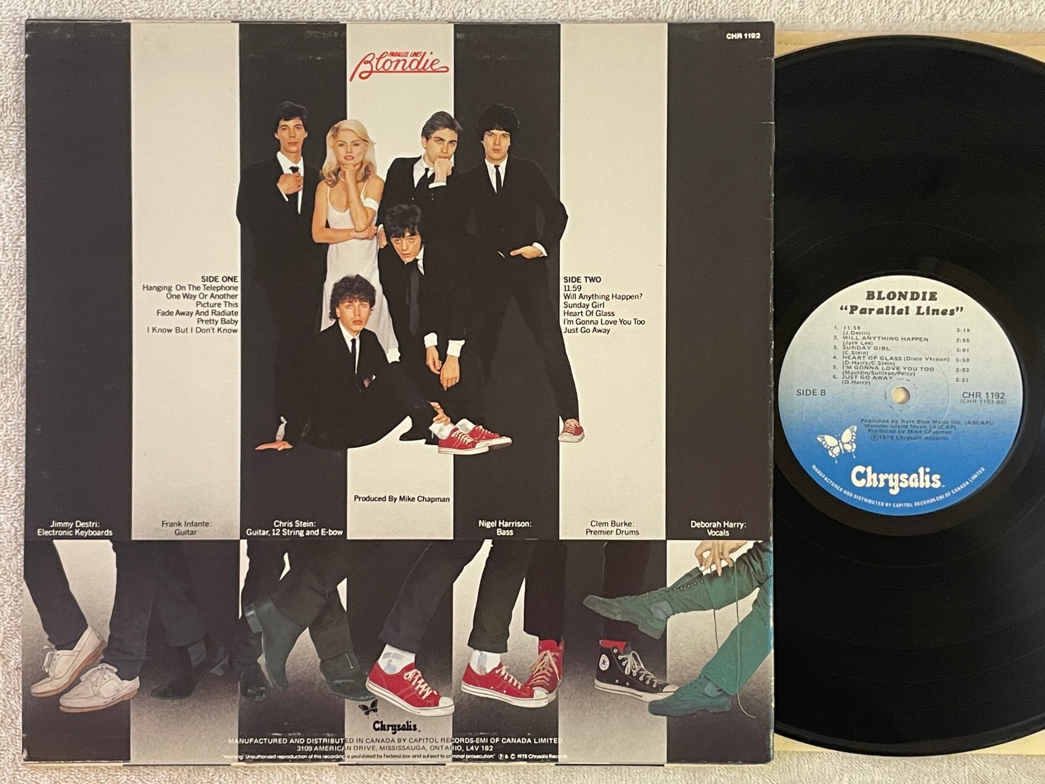 Omslagsbild för skivan BLONDIE parallel lines LP -78 Can CHRYSALIS CHR 1192