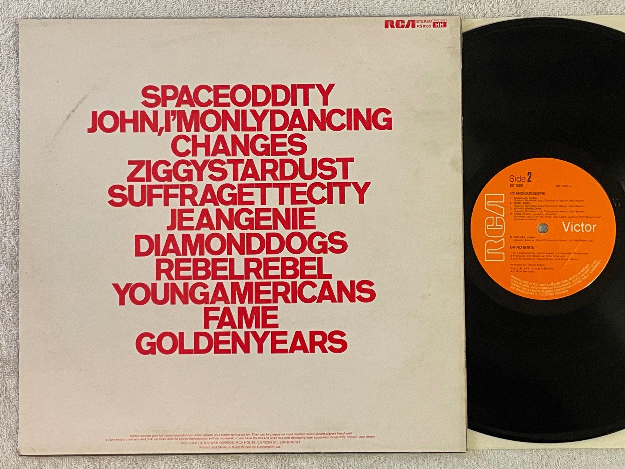 Omslagsbild för skivan DAVID BOWIE changesonebowie LP UK RCA RS 1055
