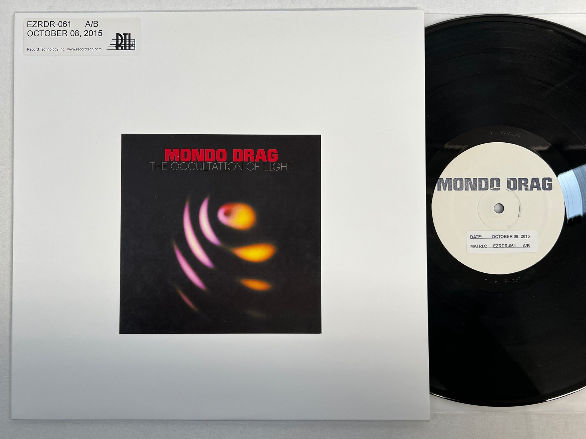 Omslagsbild för skivan MONDO DRAG The Occultation Of Light LP 2015 US TEST PRESS numbered PSYCH ! ! 