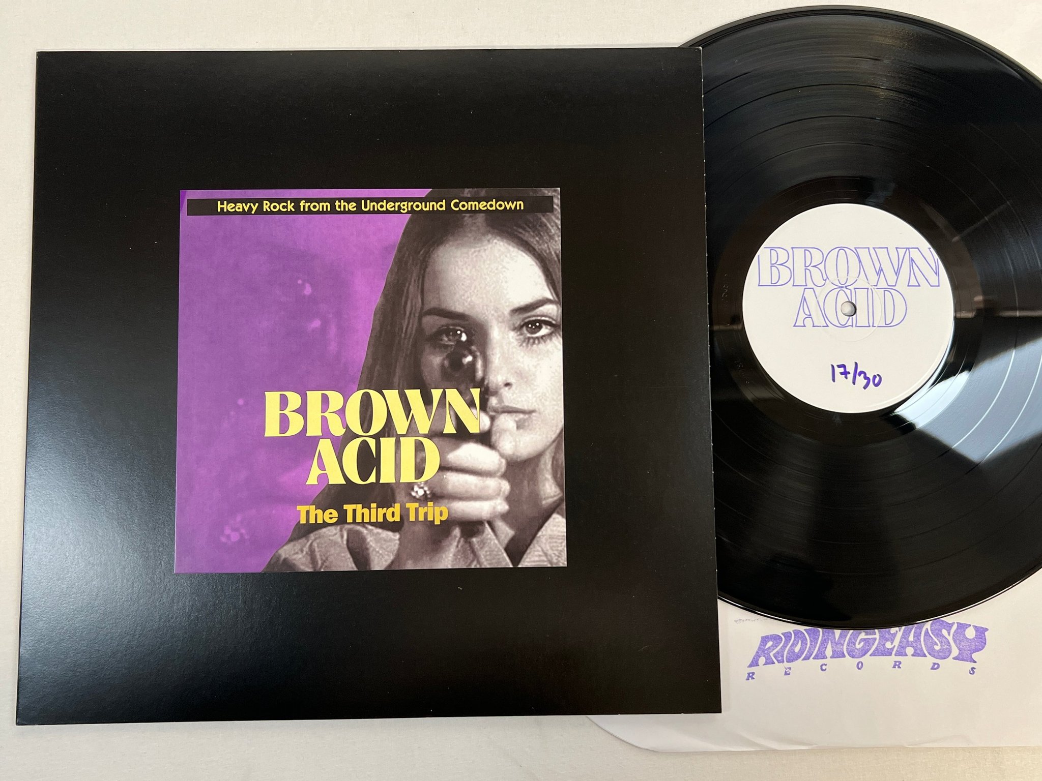 Omslagsbild för skivan V/A Brown Acid: The 3rd Trip LP 2016 US TEST PRESS numbered PSYCH acid RARE ! ! 