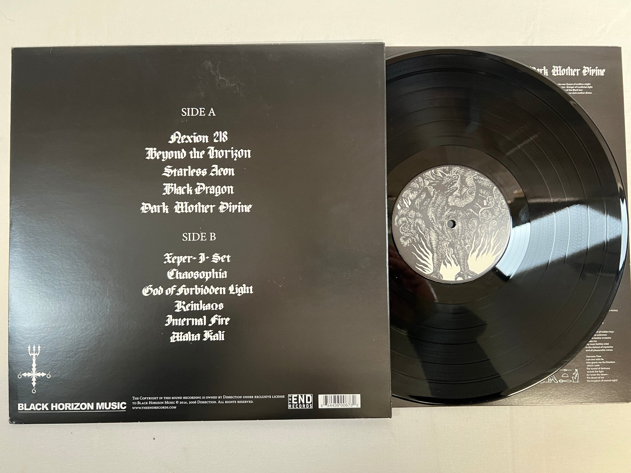 Omslagsbild för skivan DISSECTION Reinkaos LP 2006/2014 US THE END TE067-3 death metal ** RARE **