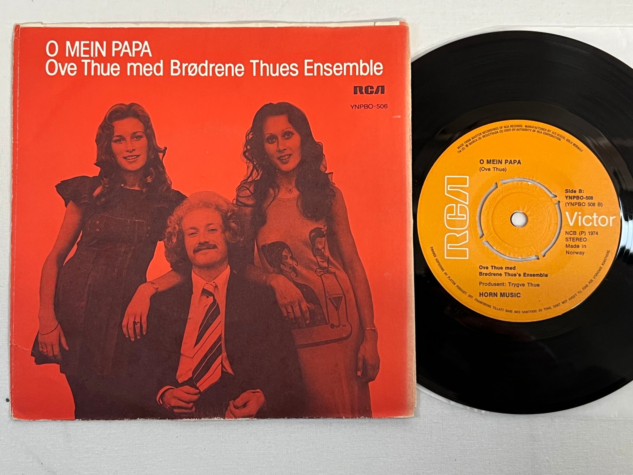 Omslagsbild för skivan OVE THUE Sture, den lure 7"single -74 Norway RCA YNPBO-506 soft rock