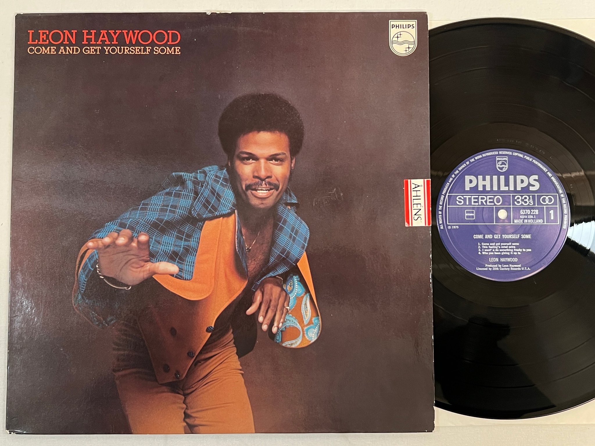 Omslagsbild för skivan LEON HAYWOOD come and get yourself some LP -75 Hol PHILIPS 6370228 **CLASSIC**