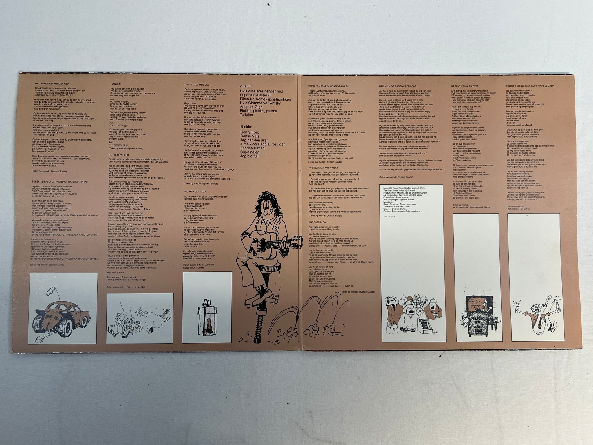 Omslagsbild för skivan ØYSTEIN SUNDE Hurtbuller I Hvit Saus LP -75 Norway PHILIPS 6317035 ** RARE **