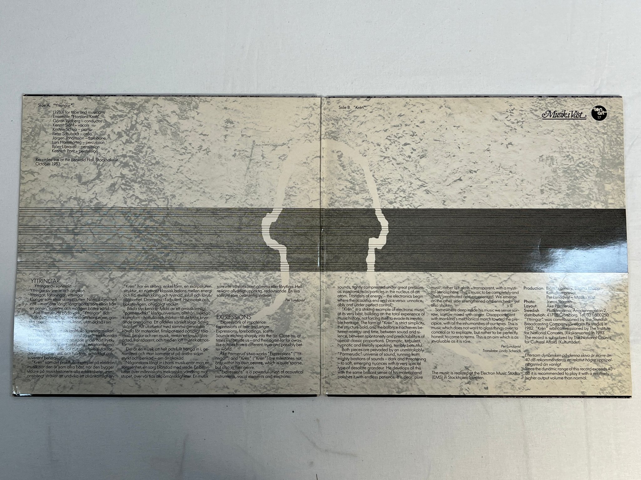 Omslagsbild för skivan ÅKE PARMERUD Yttringar LP -84 Swe TON ART 17 electronic / classical