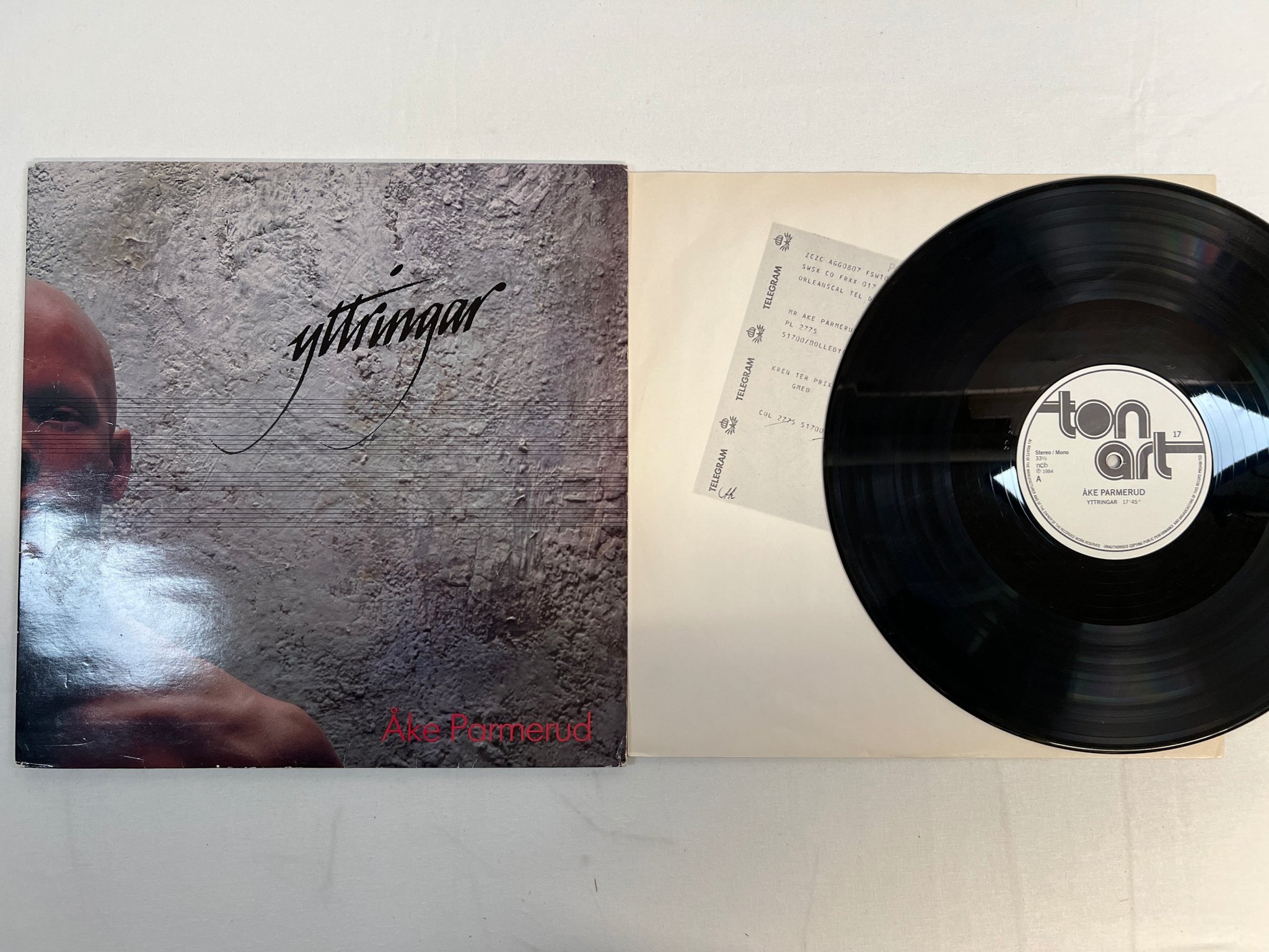 Omslagsbild för skivan ÅKE PARMERUD Yttringar LP -84 Swe TON ART 17 electronic / classical