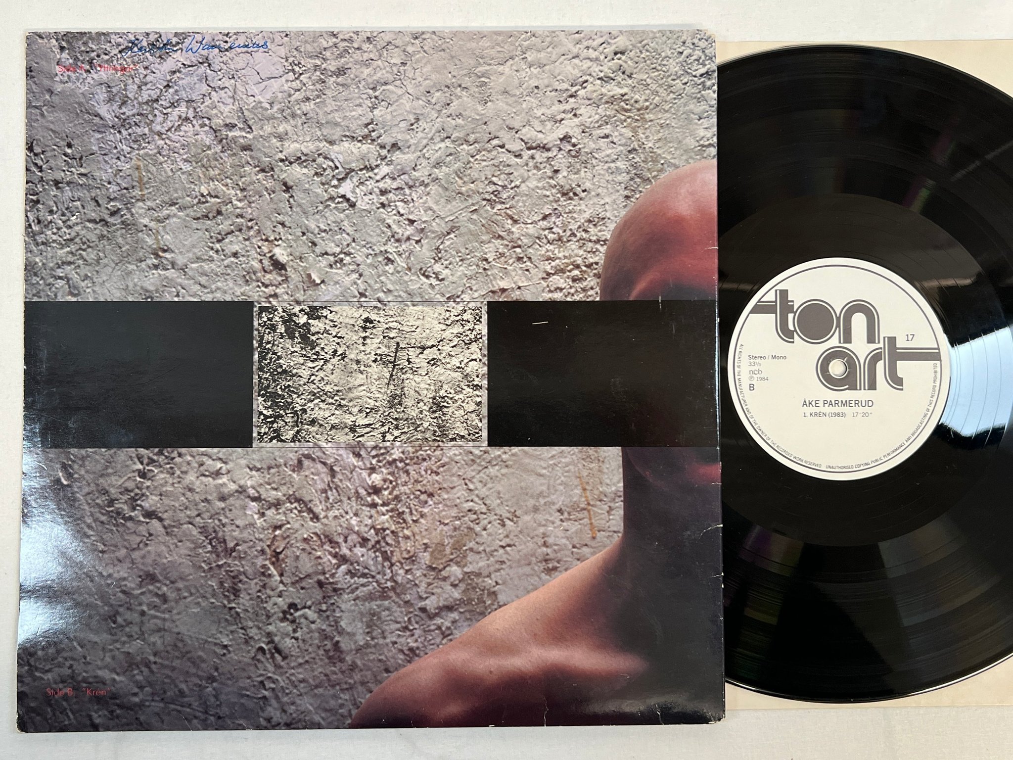 Omslagsbild för skivan ÅKE PARMERUD Yttringar LP -84 Swe TON ART 17 electronic / classical